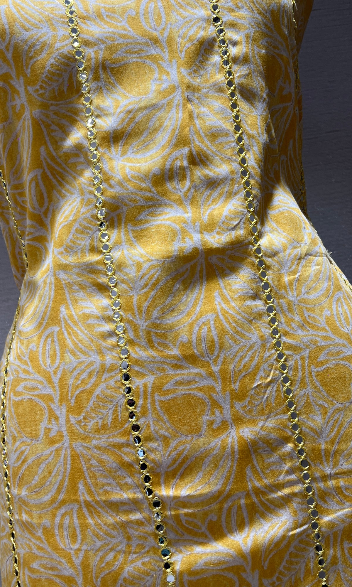 Yellow dress Material