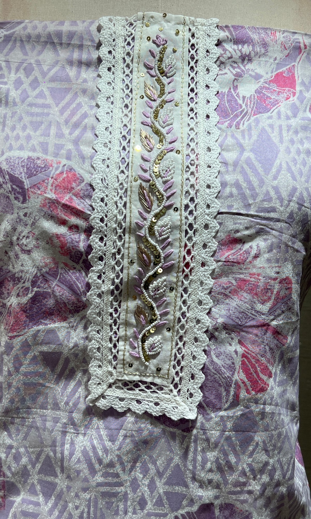 Purple dress material
