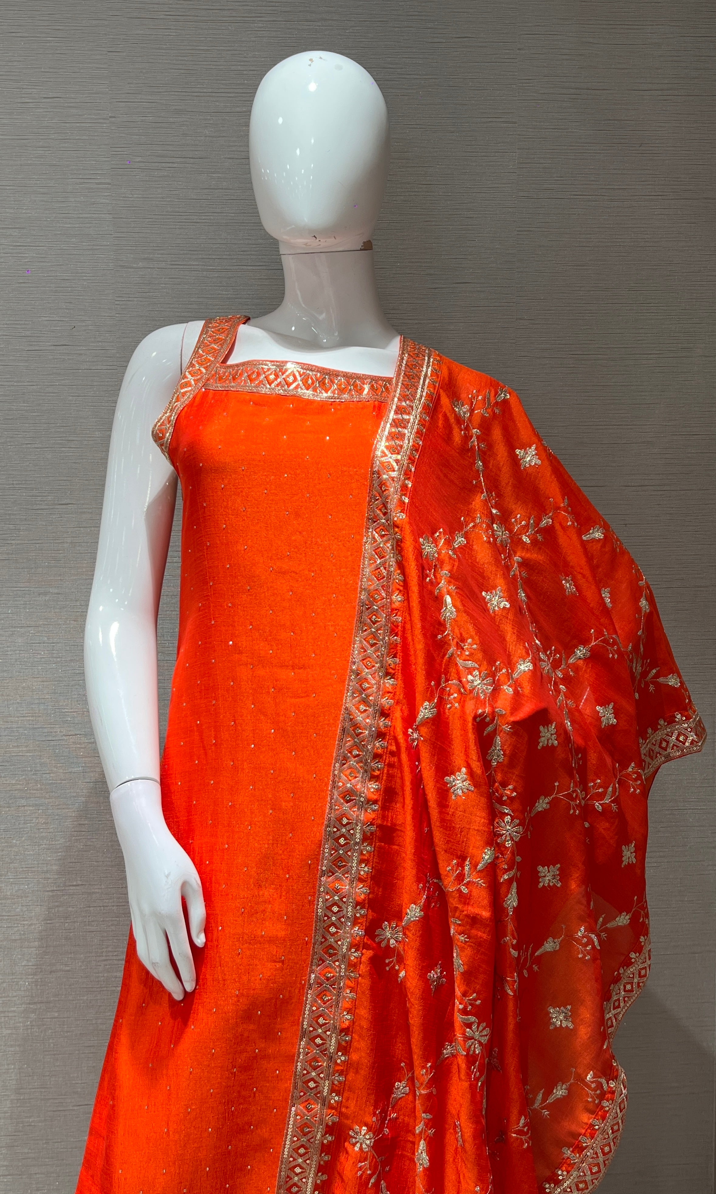 Orange kurta set