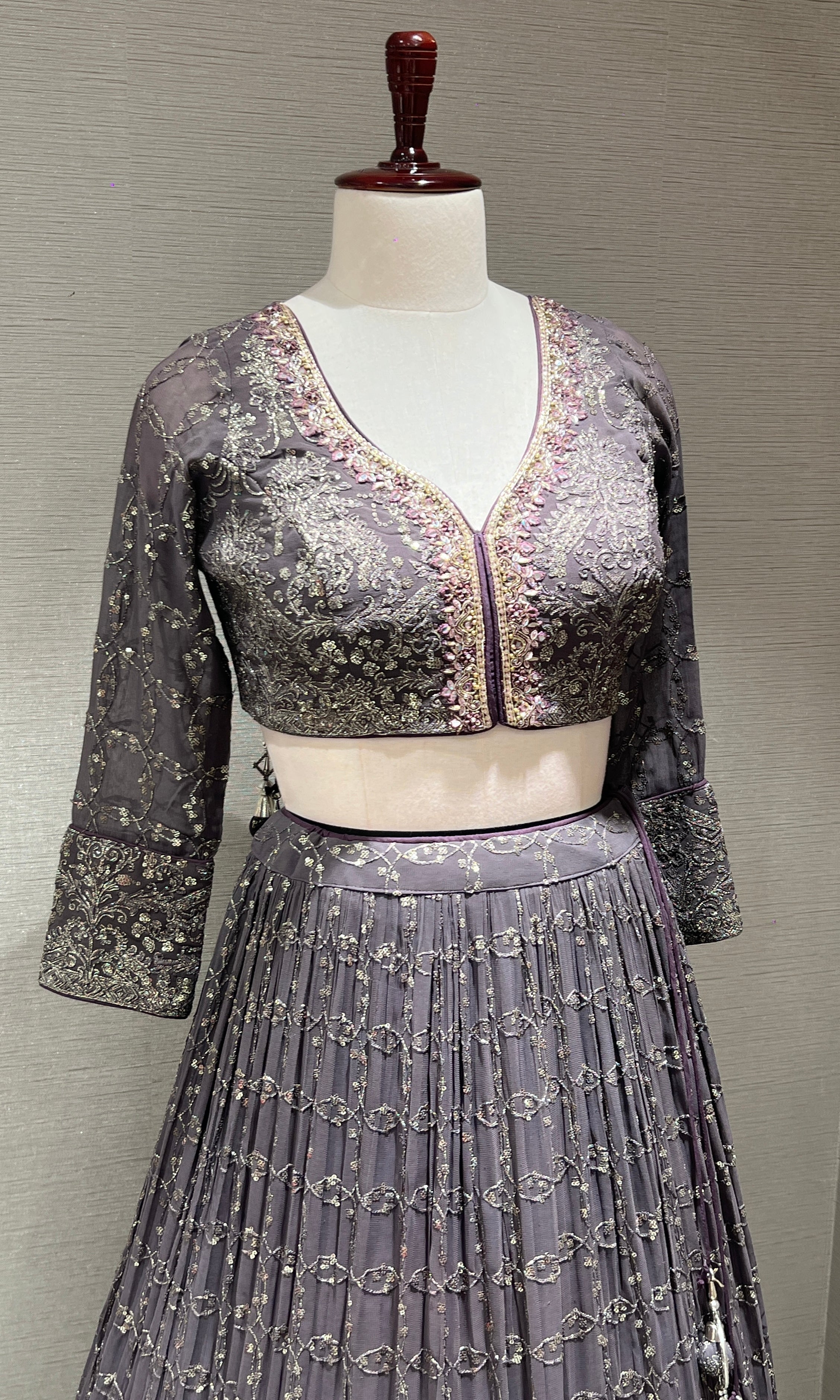 Lilac Intricate Embroidered Lehenga