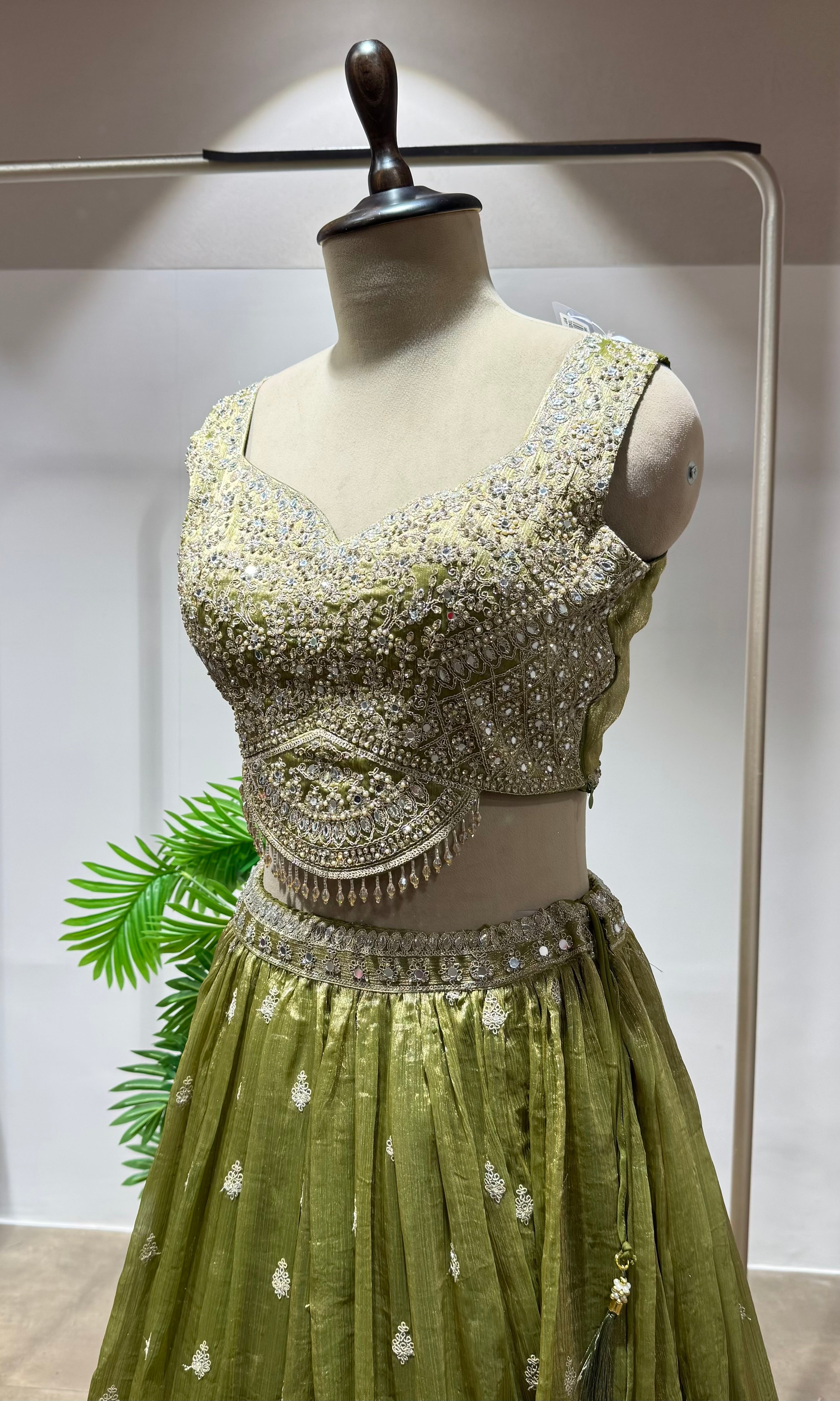 MEHANDI Green Lehenga with blouse & dupatta