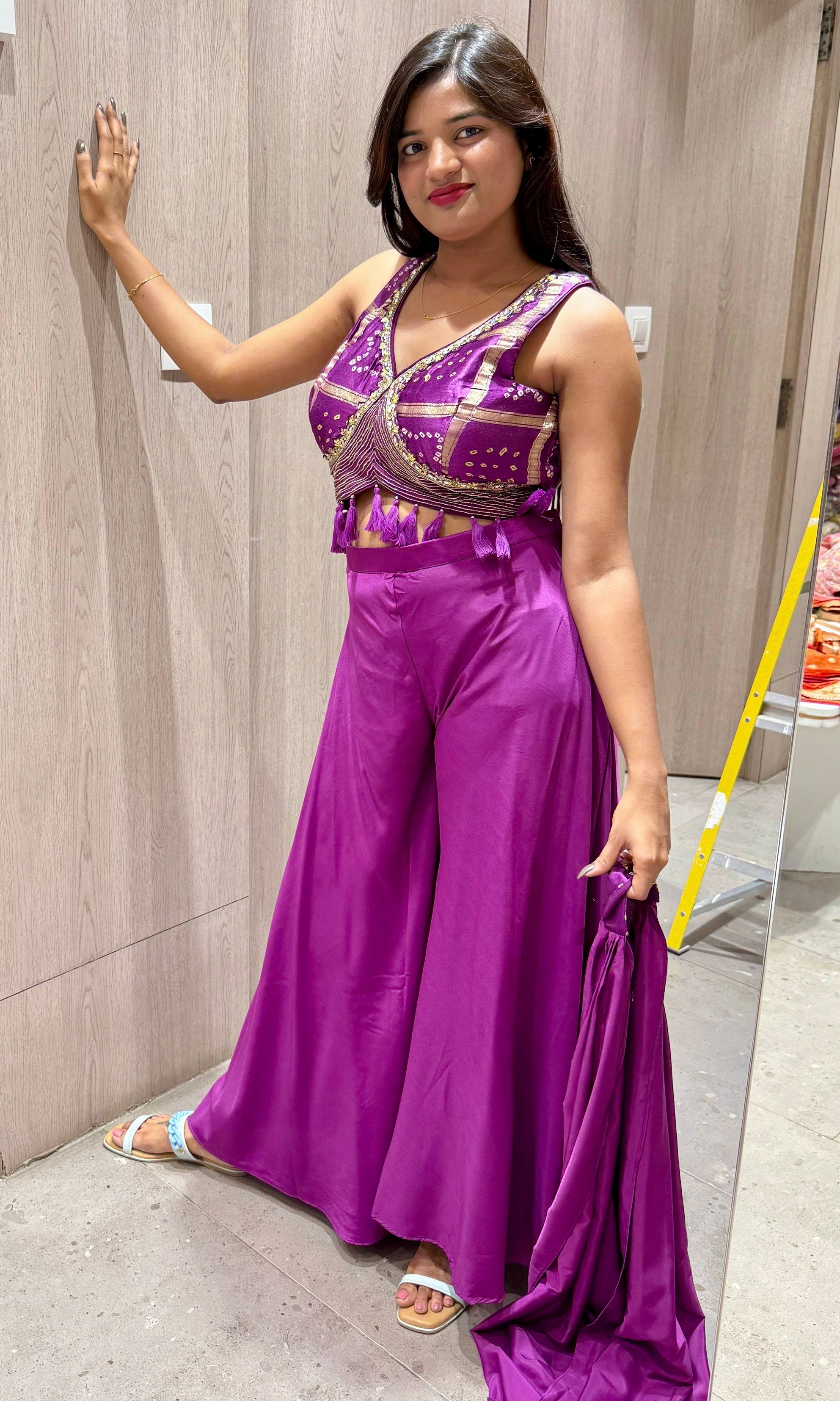 Purple palazzo set