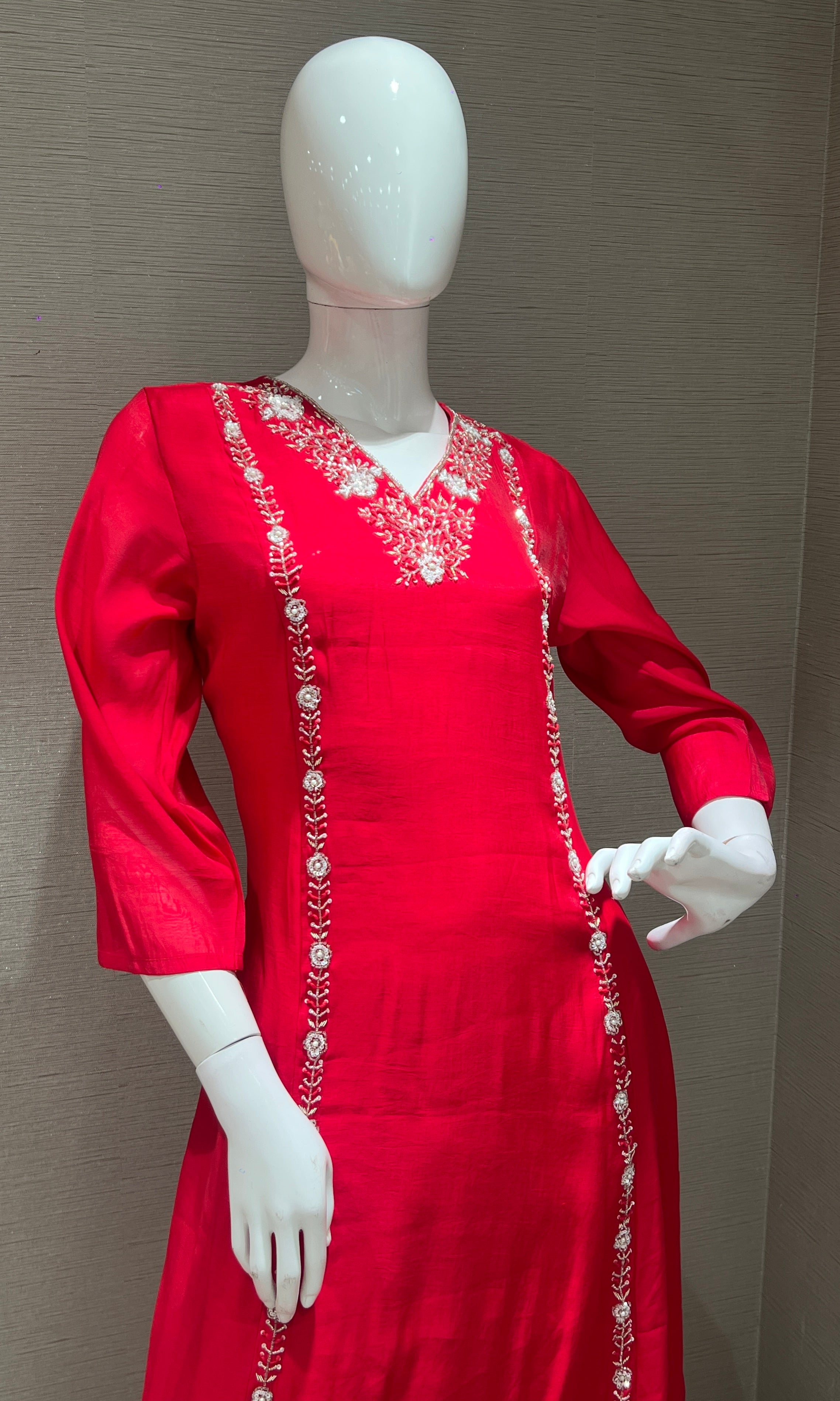 ELEGANT Rani pink kurta set