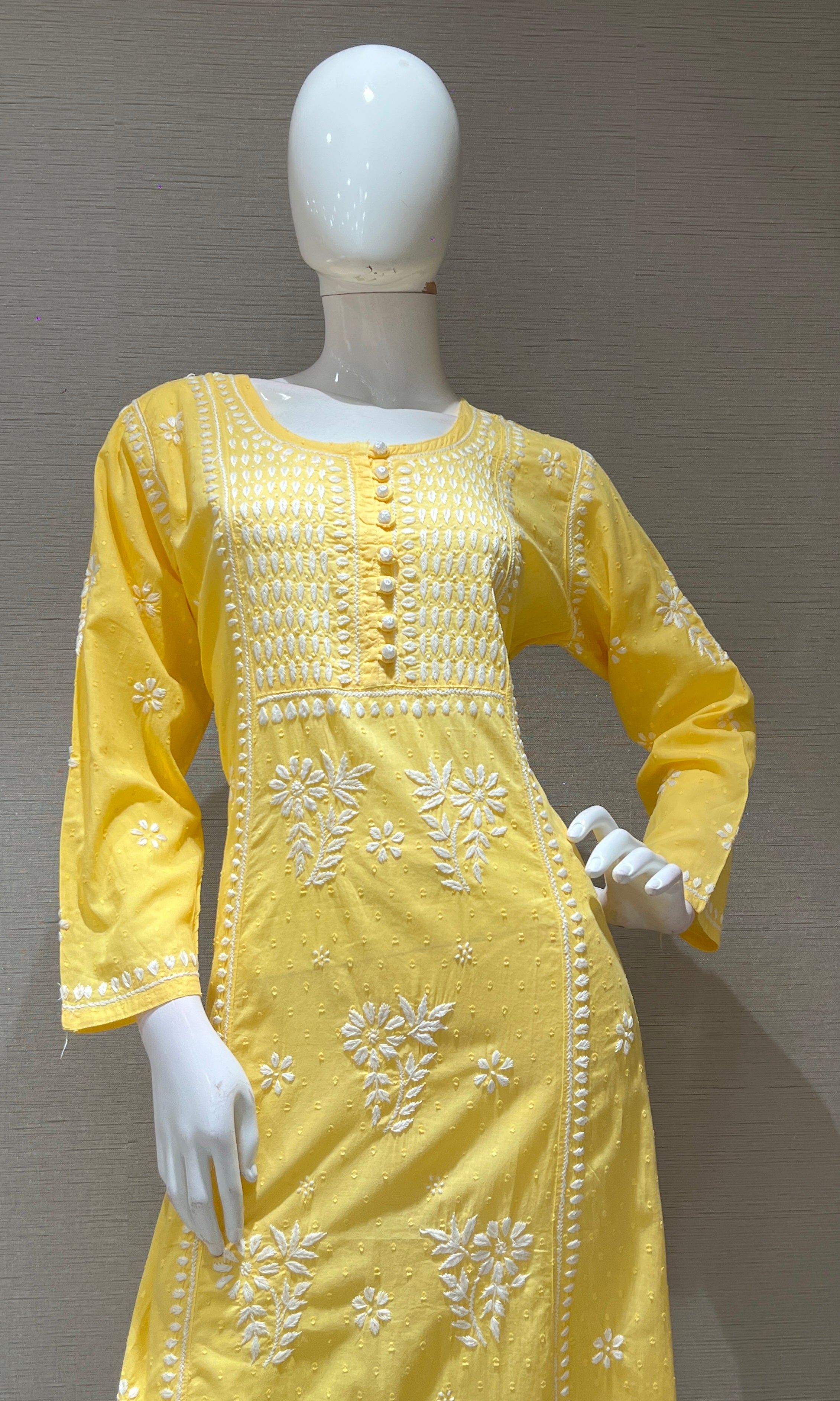 Yellow CHINKANKARI KURTI