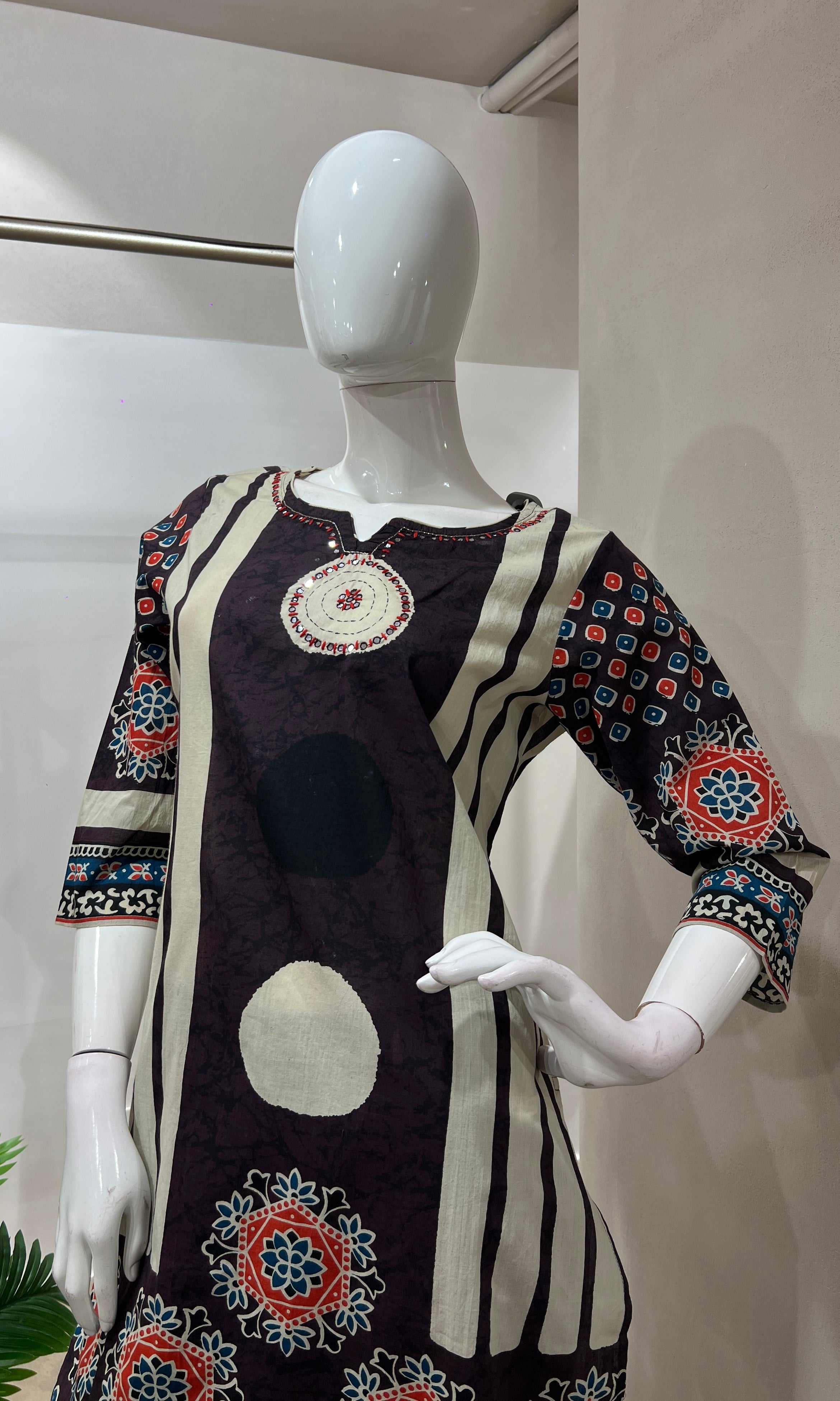 Wine EMBROIDERED kurta set