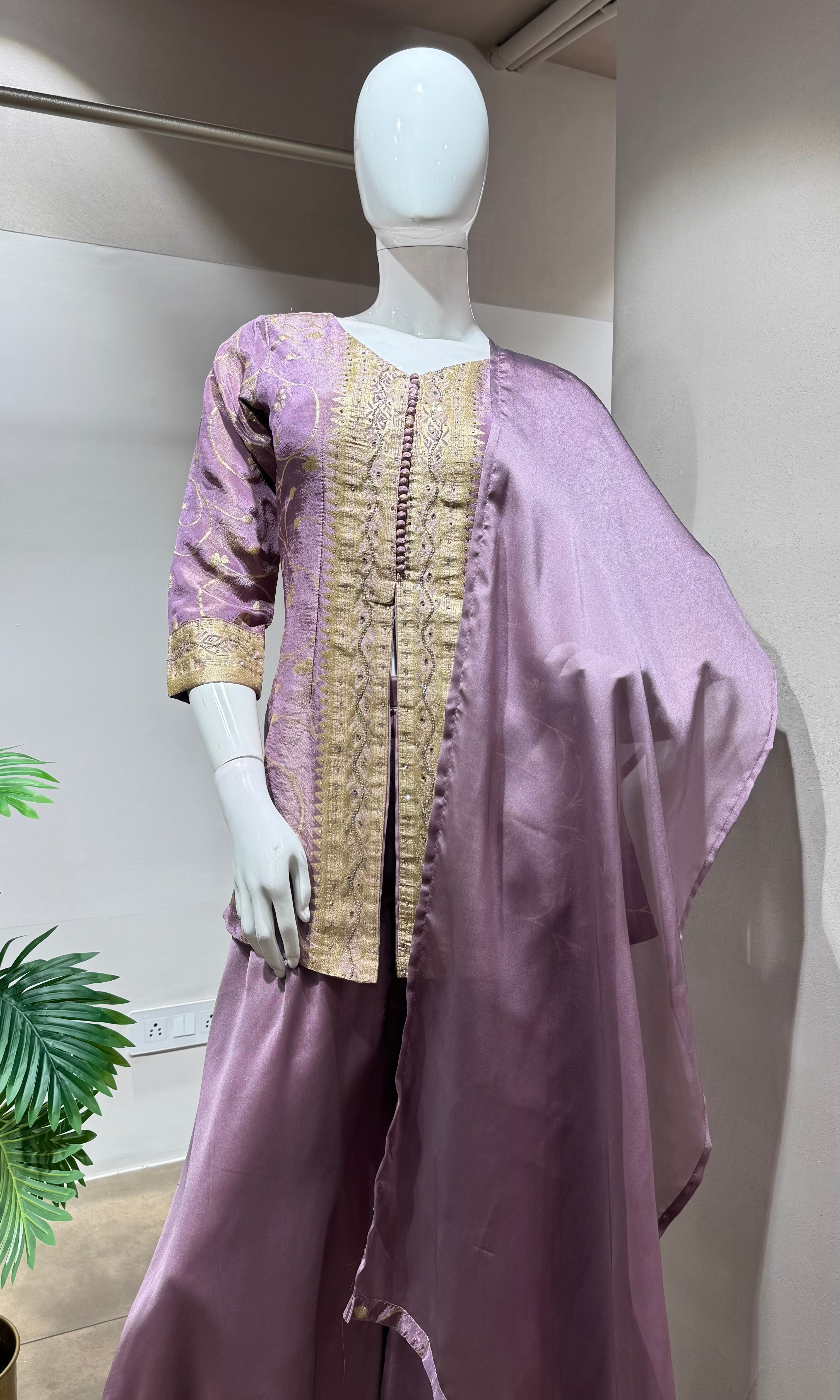 Lilac elegant palazoo set