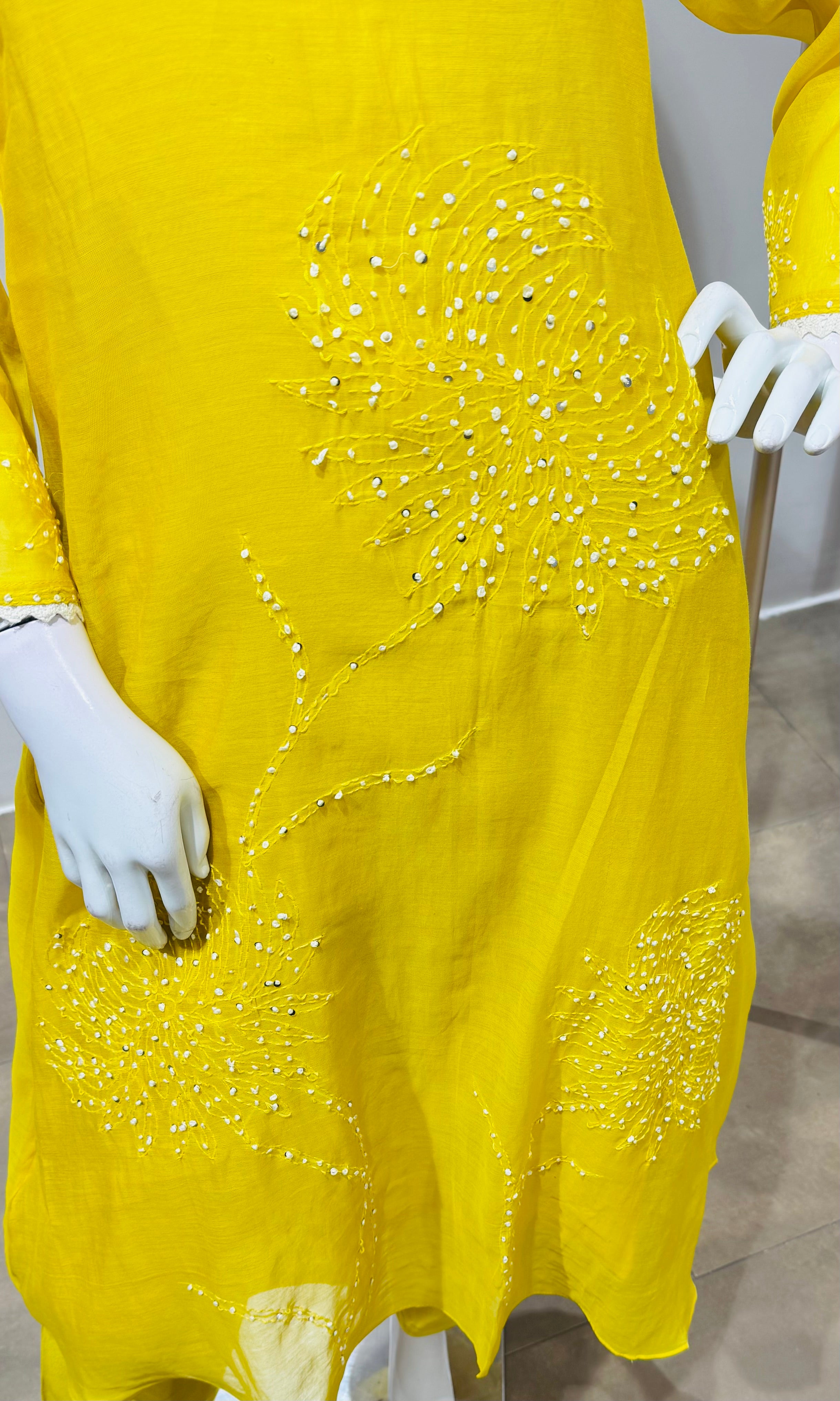 Yellow Embroidered Kurta Set