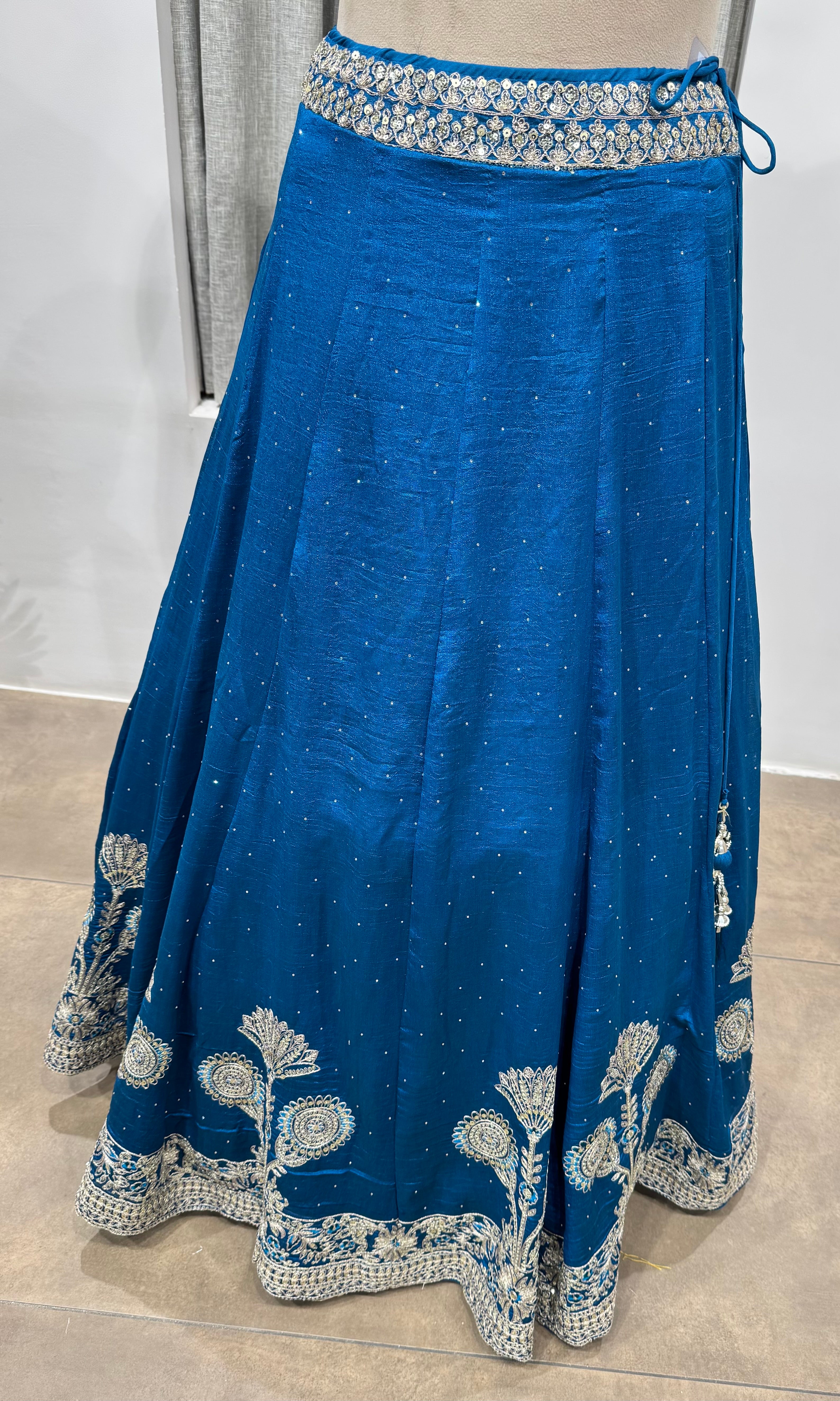 Teal Blue Georgette Lehenga Choli