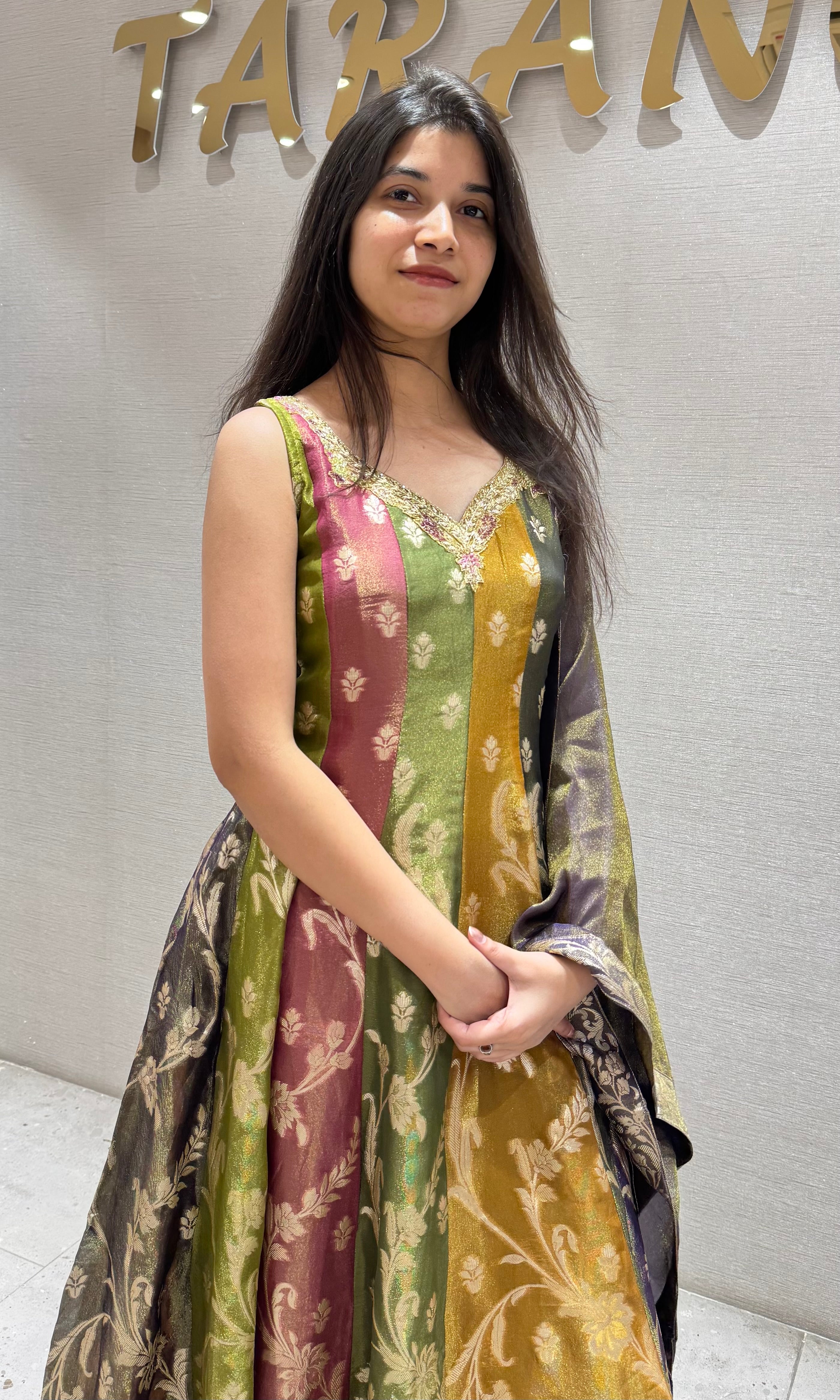 Multi FLORAL BANARASI ANARKALI SET