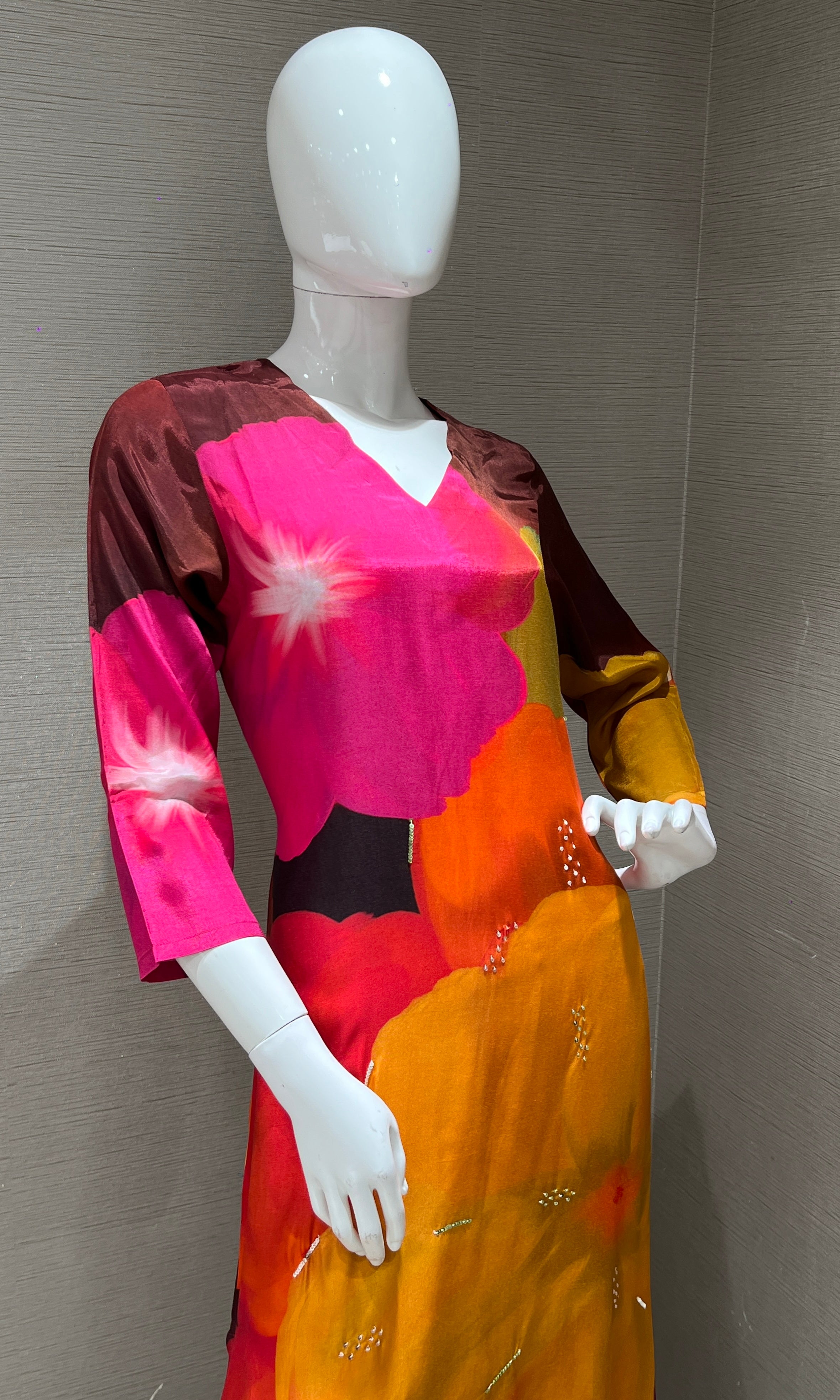 Multicolor Floral Print Cord Set