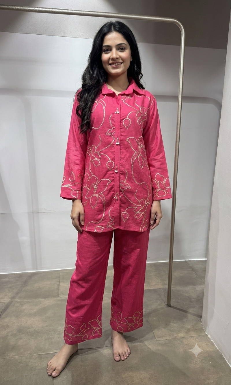 Rani Gold motif cord set