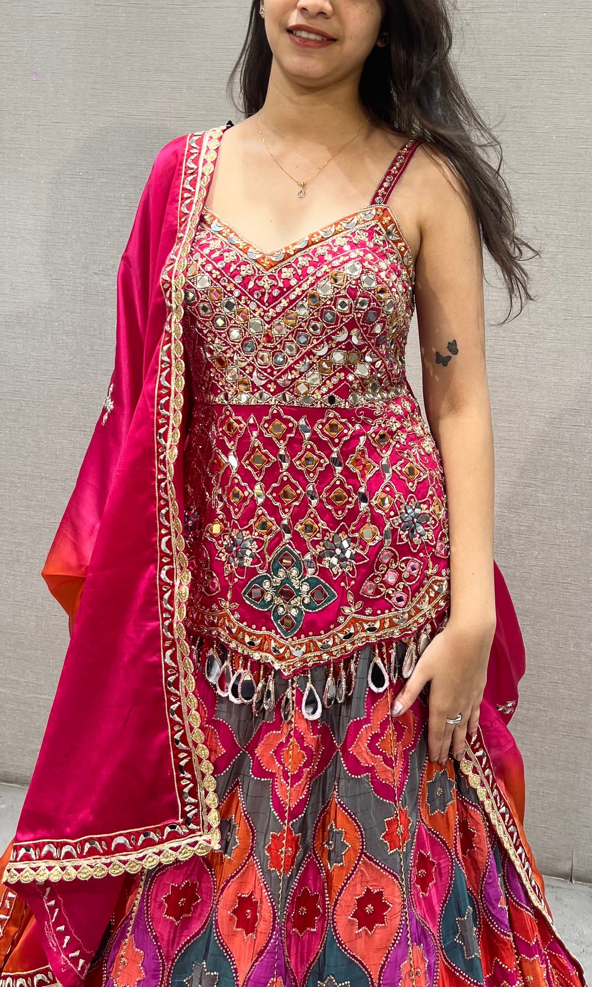 Rani Multi Color Patola Print Silk Lehenga Choli Set