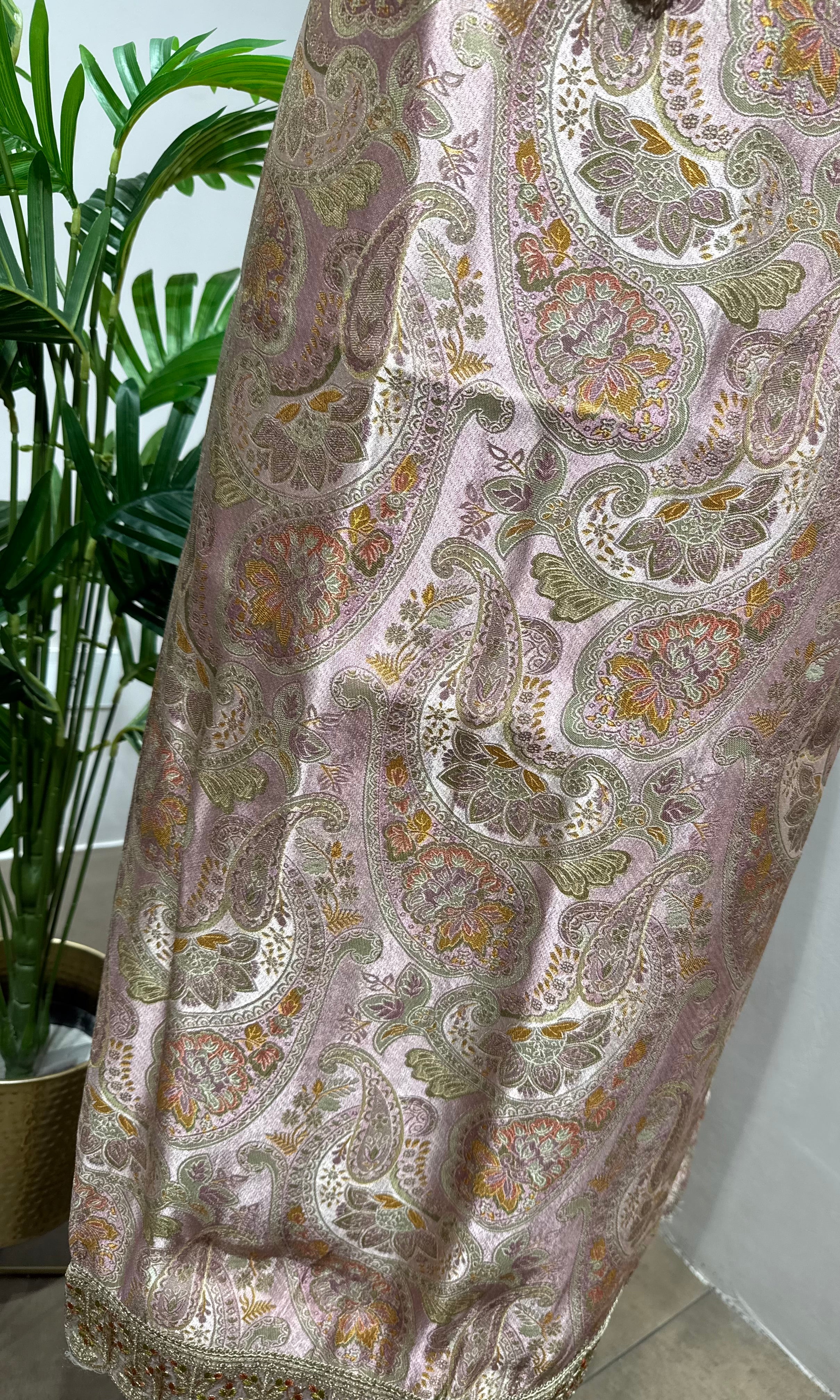 LILAC BANARASI SILK DRESS MATERIAL