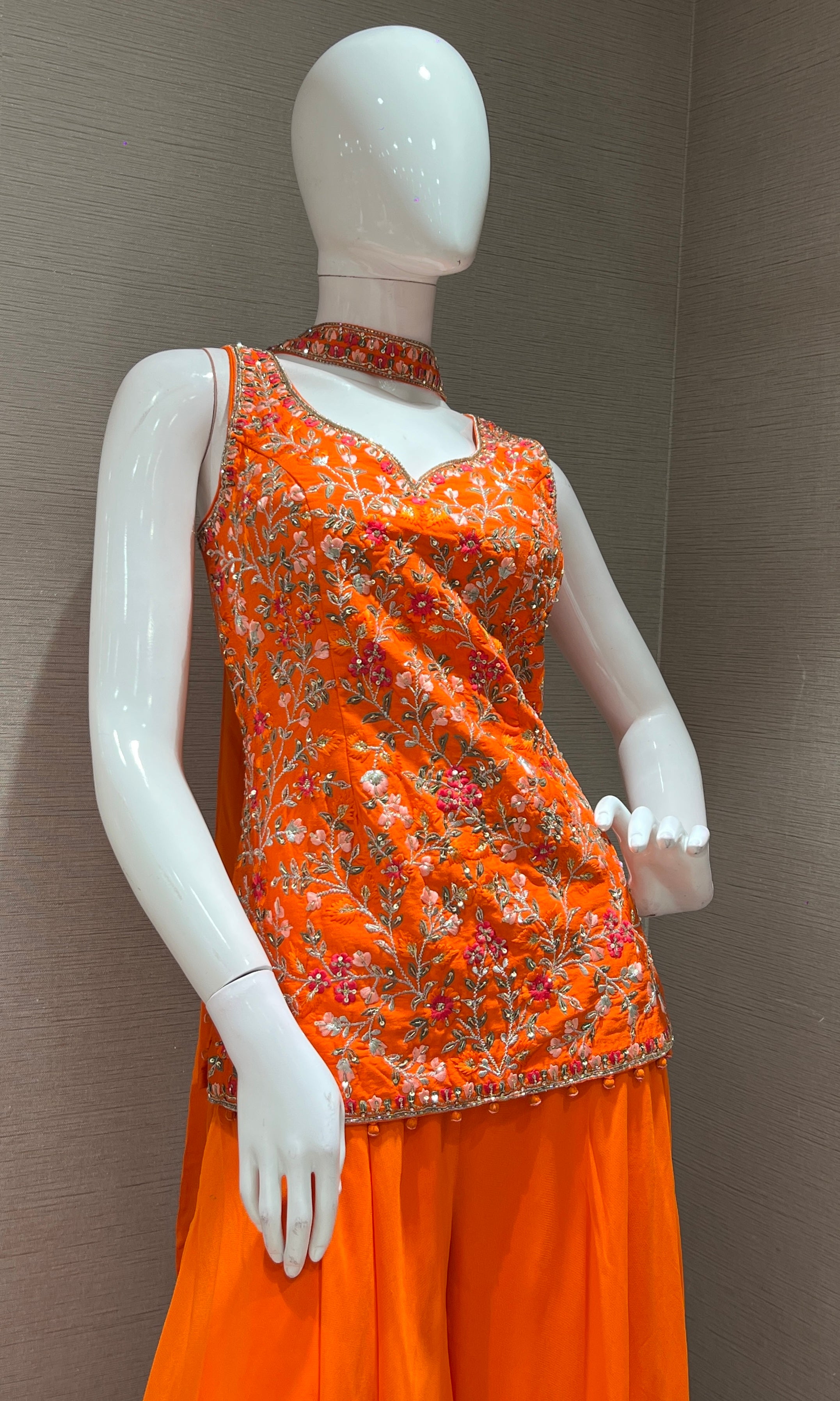 Orange FLORAL palazzo SET