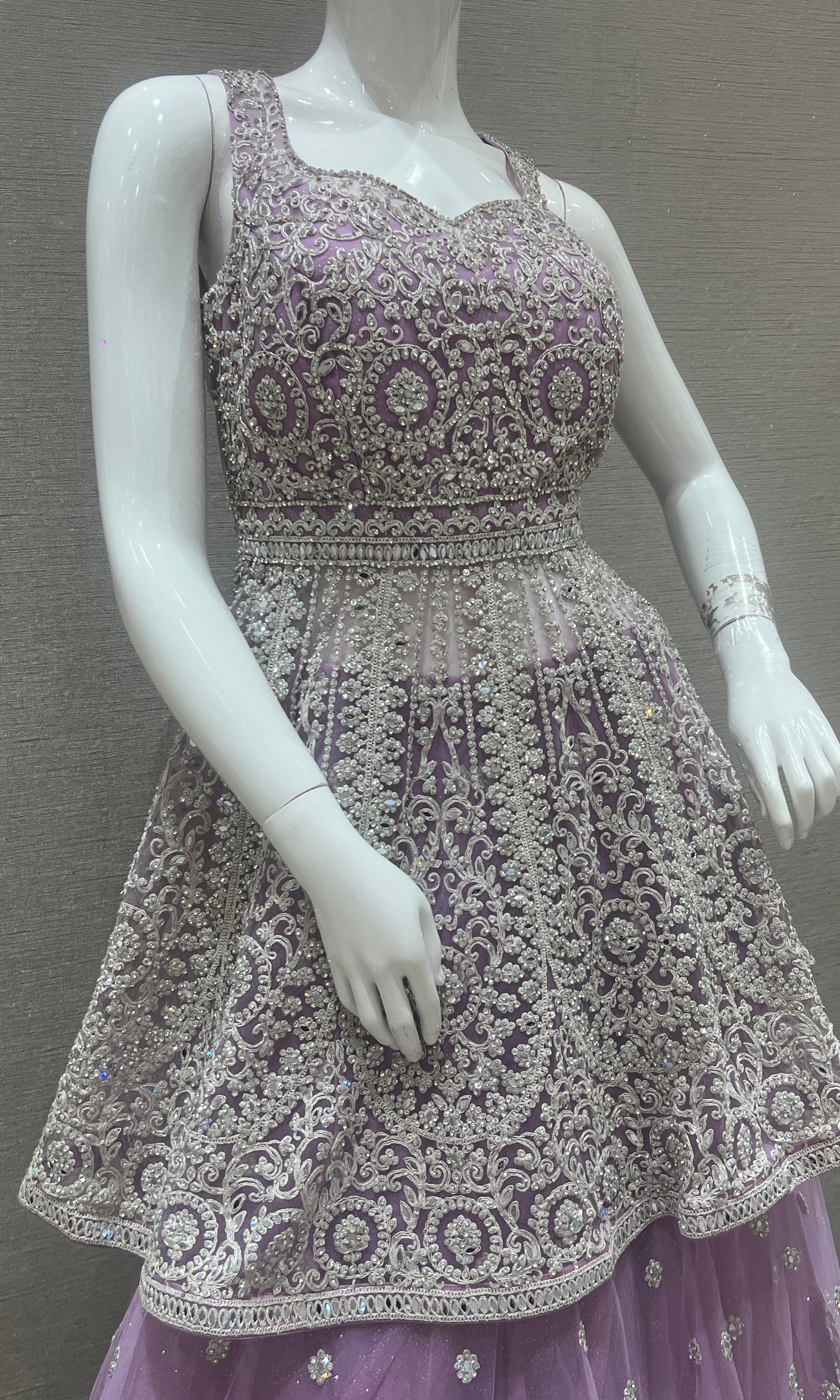 Lavender Lehenga with peplum
