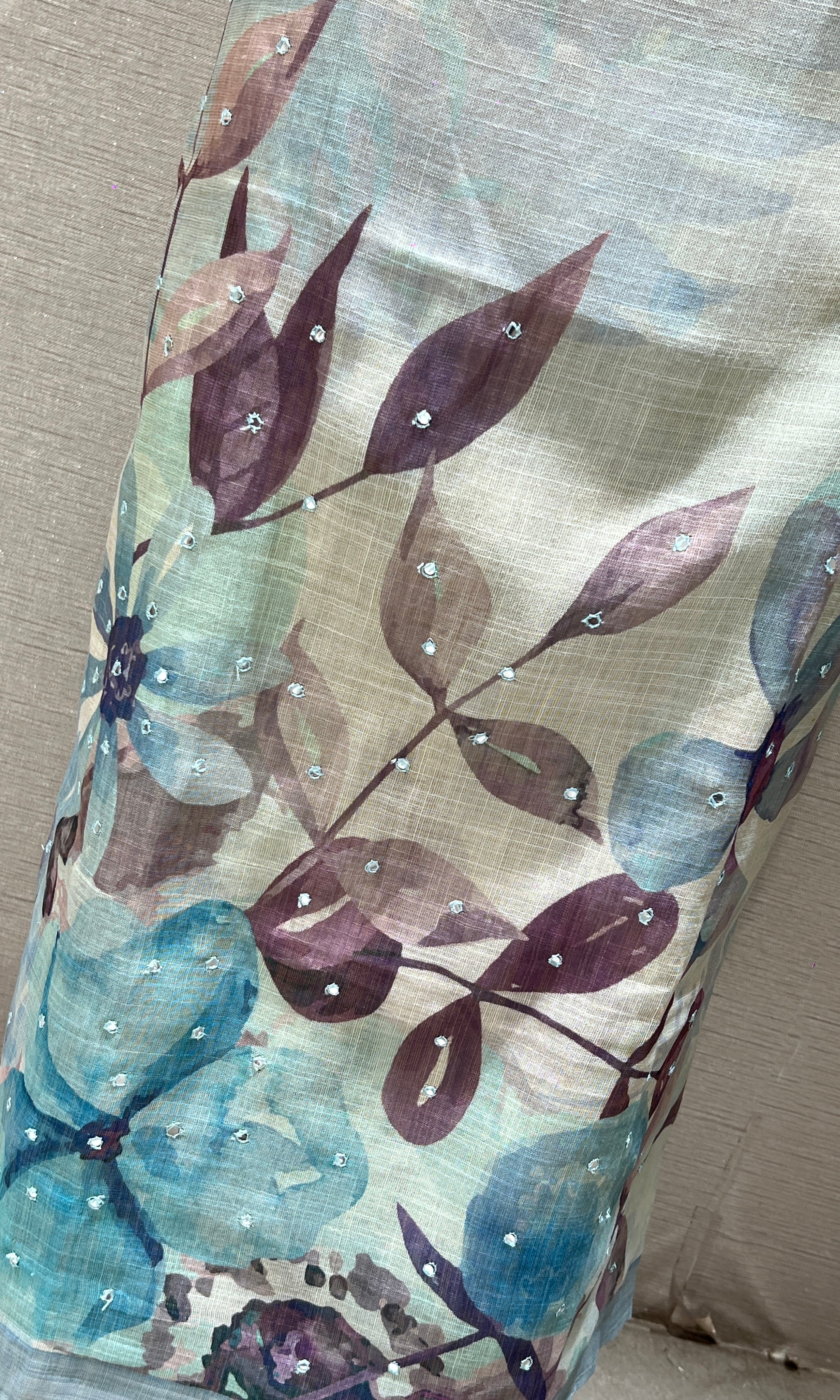 Sea blue dress material