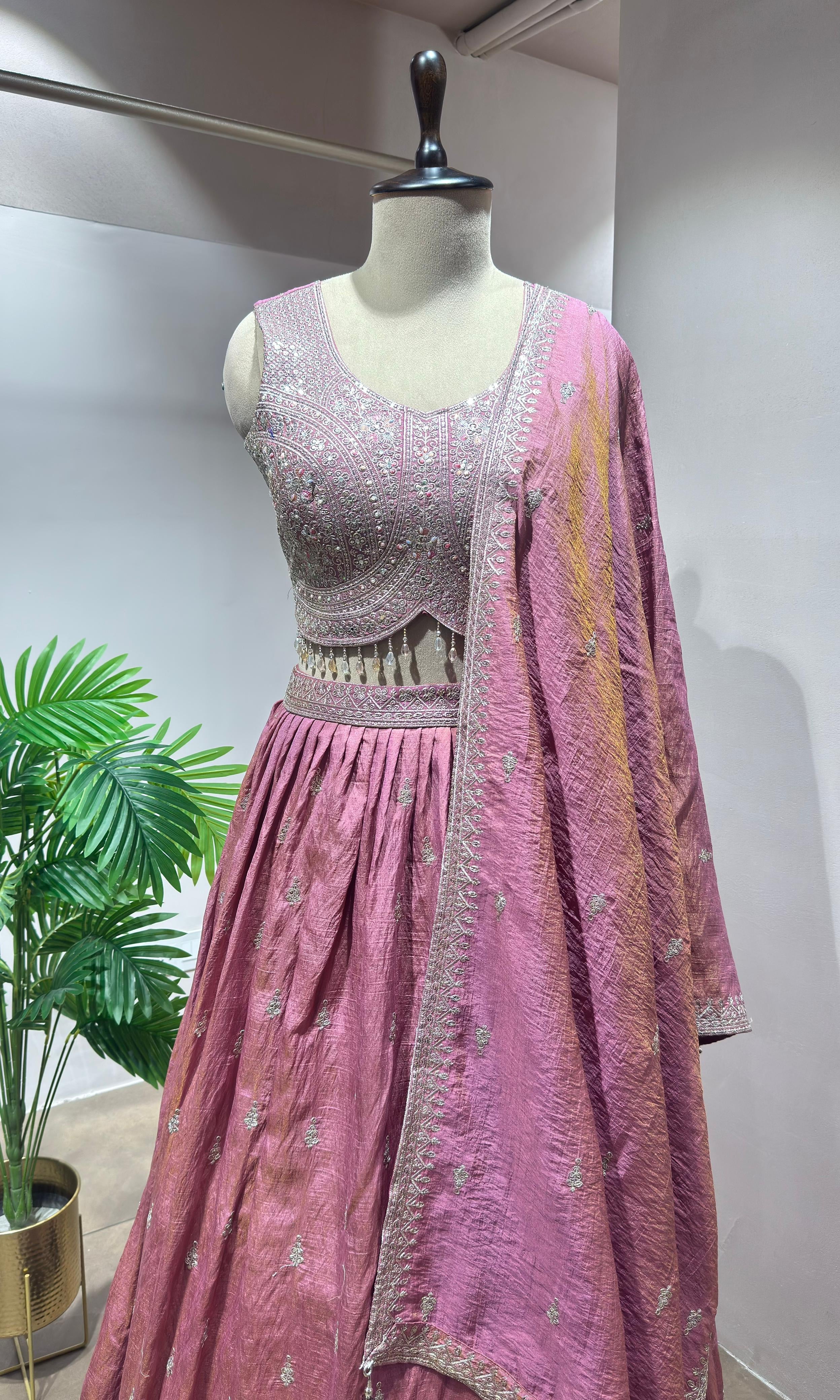 Onion pink Lehenga