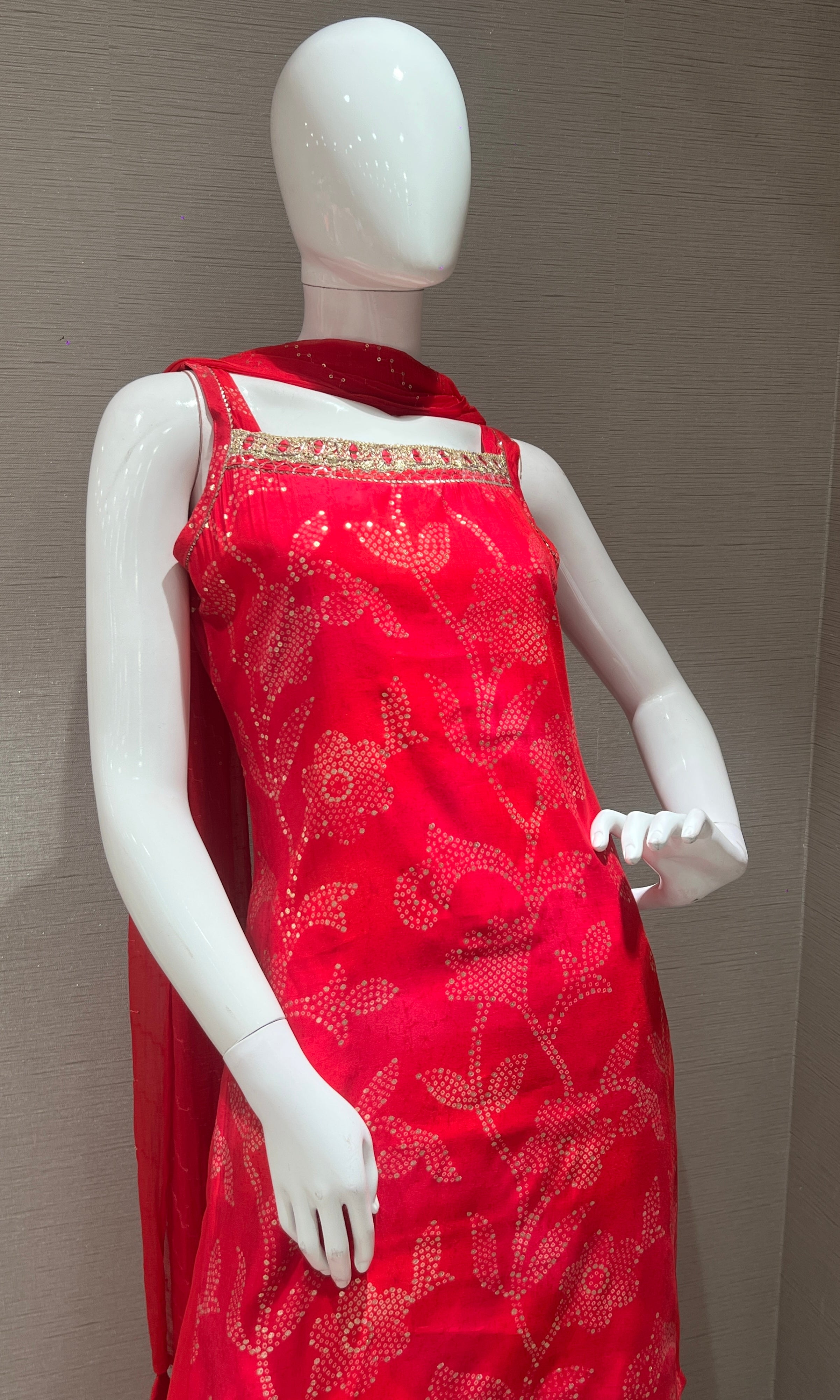 Pink FLORAL EMBROIDERED SHARARA SET