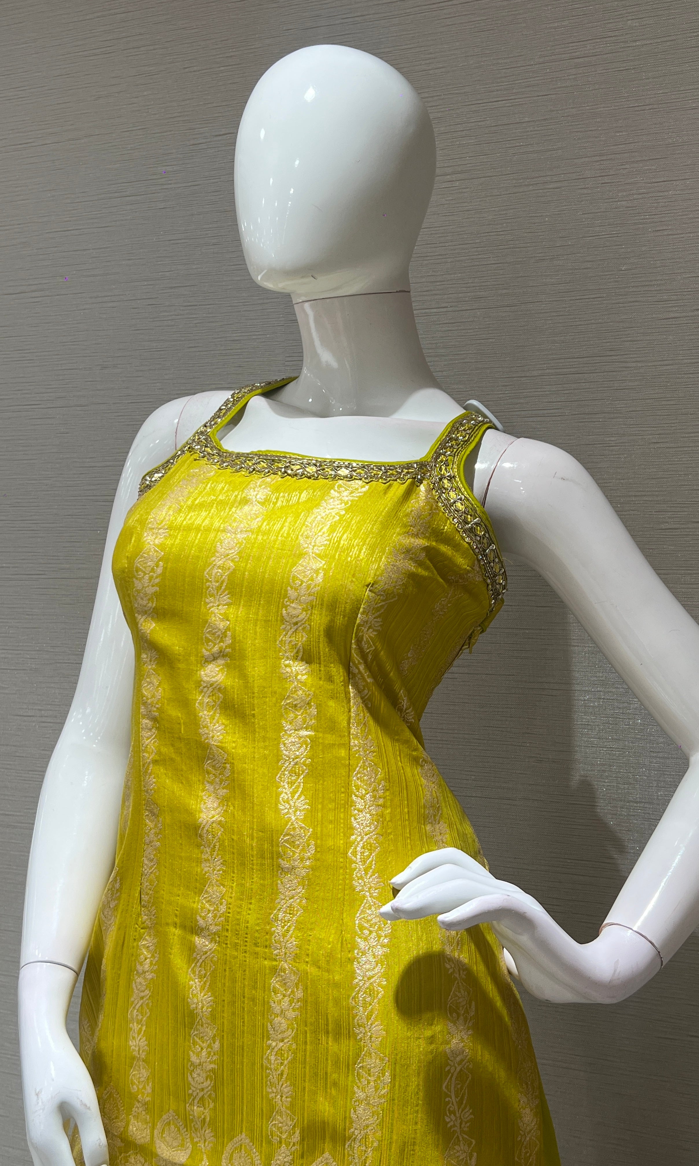 MEHENDI GREEN AND Gold Sharara Set