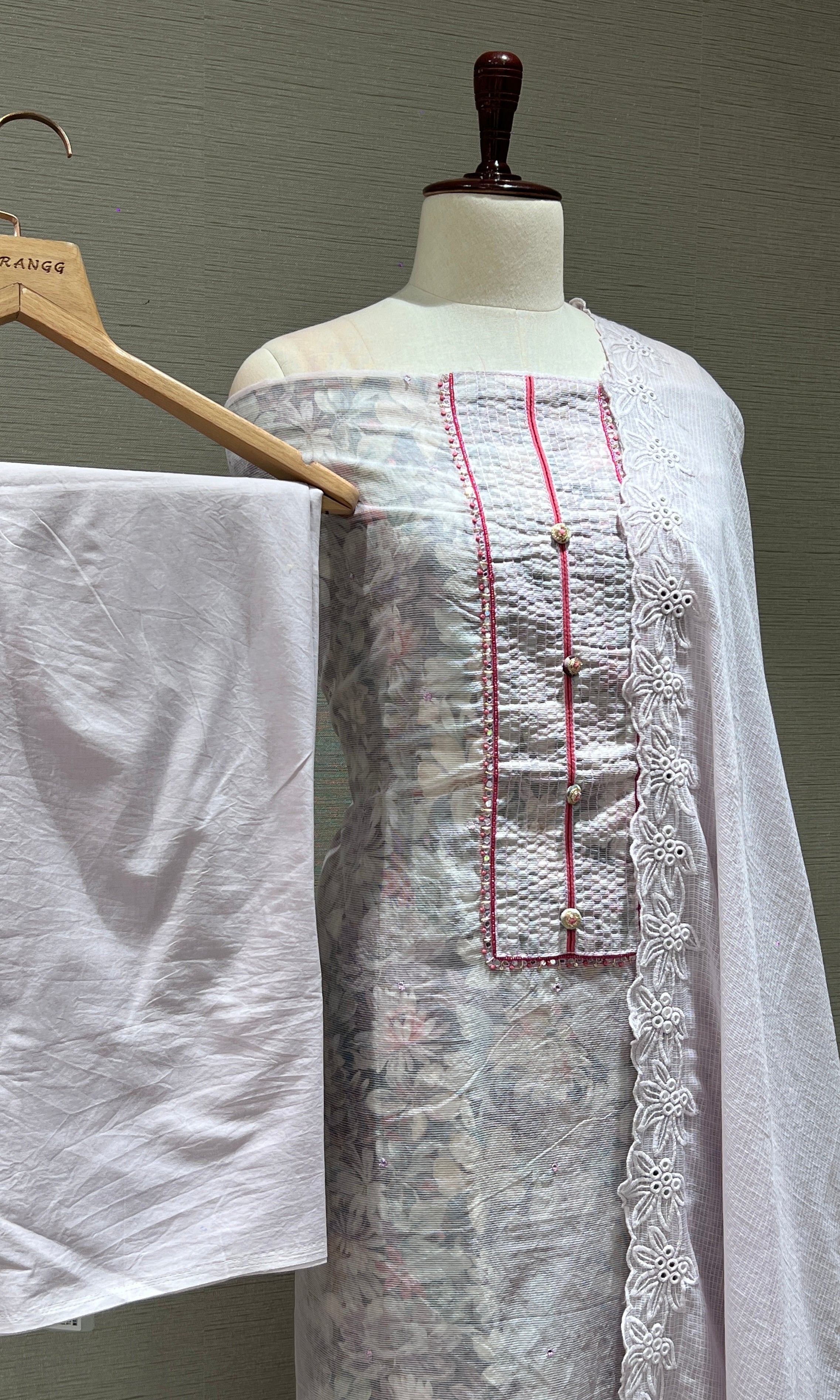 Light purple dress material