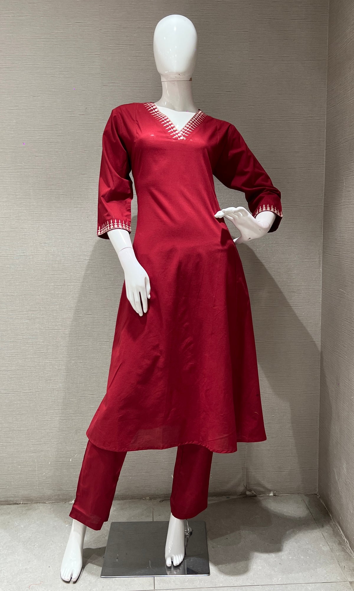 Maroon ETHNIC KURTA SET