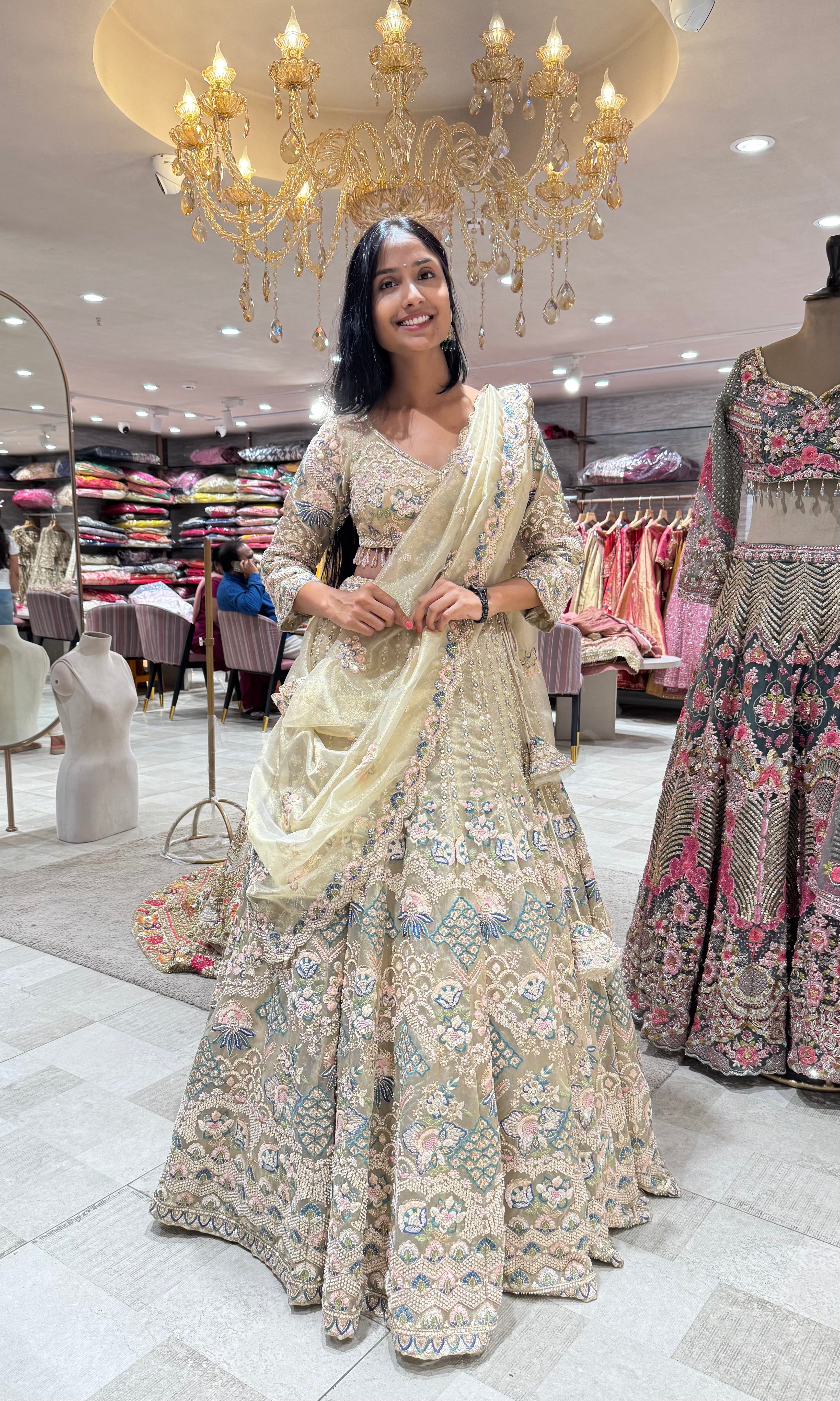 Royal Gold Embellished Bridal Lehenga