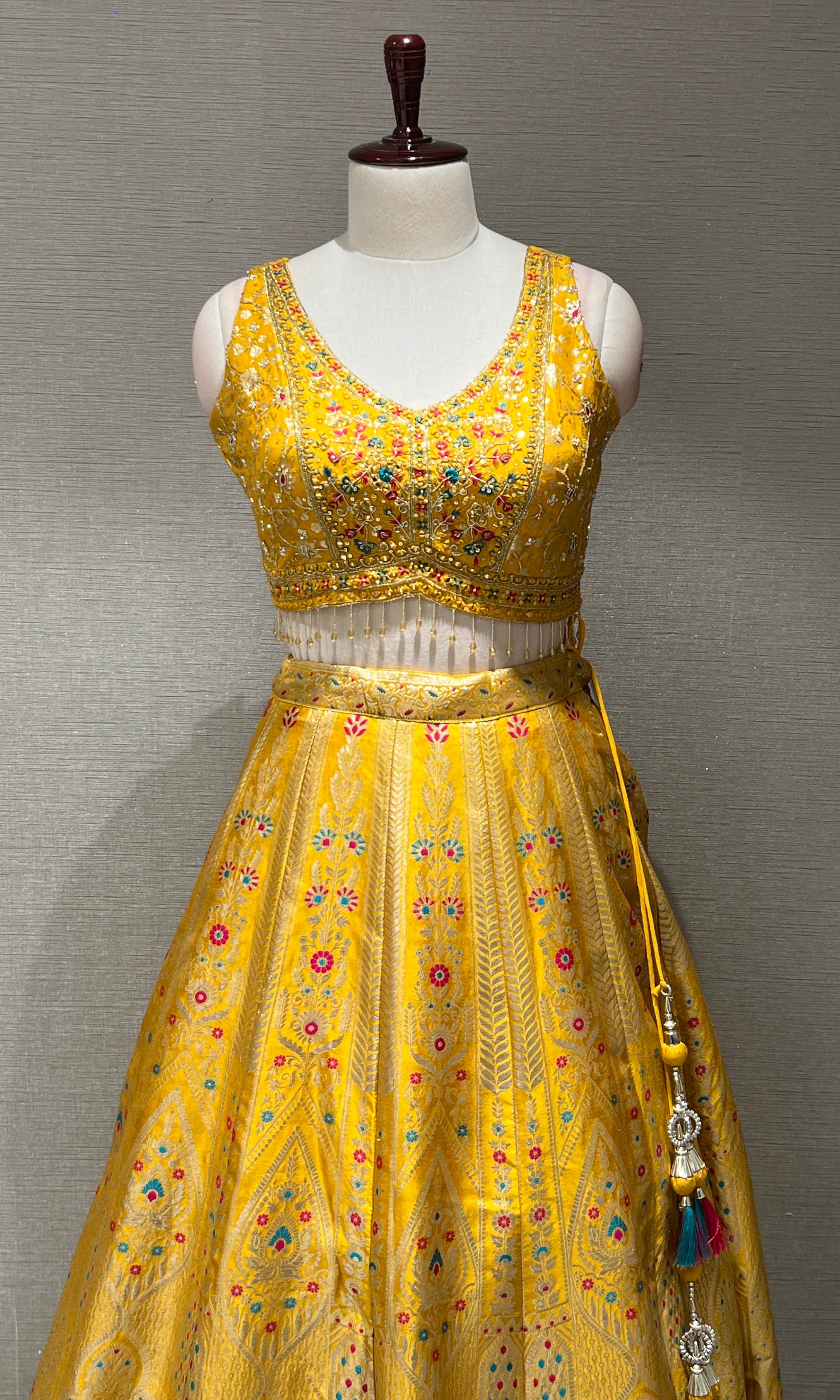 Sunshine Yellow Lehenga with Intricate Embroidery