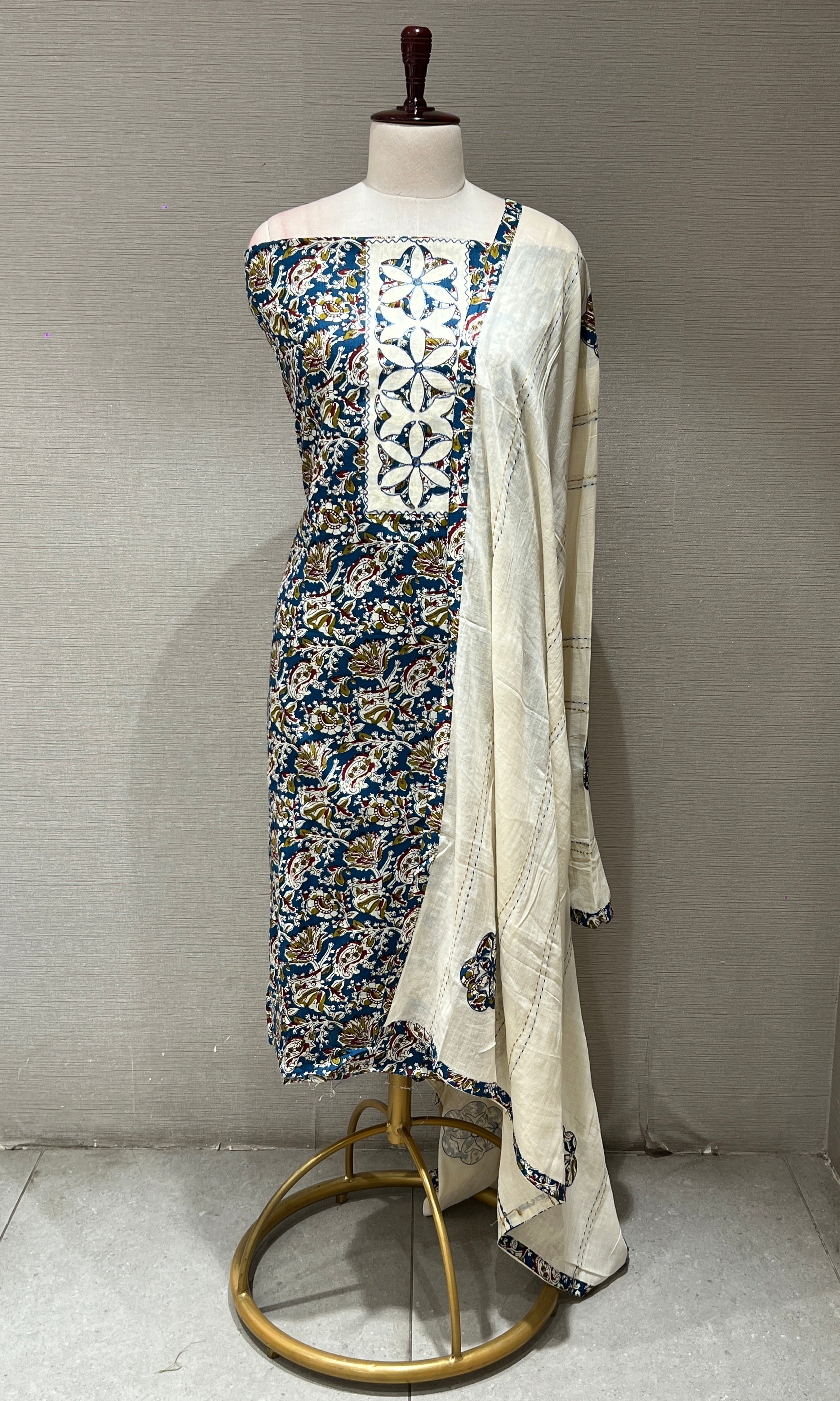 Blue dress material