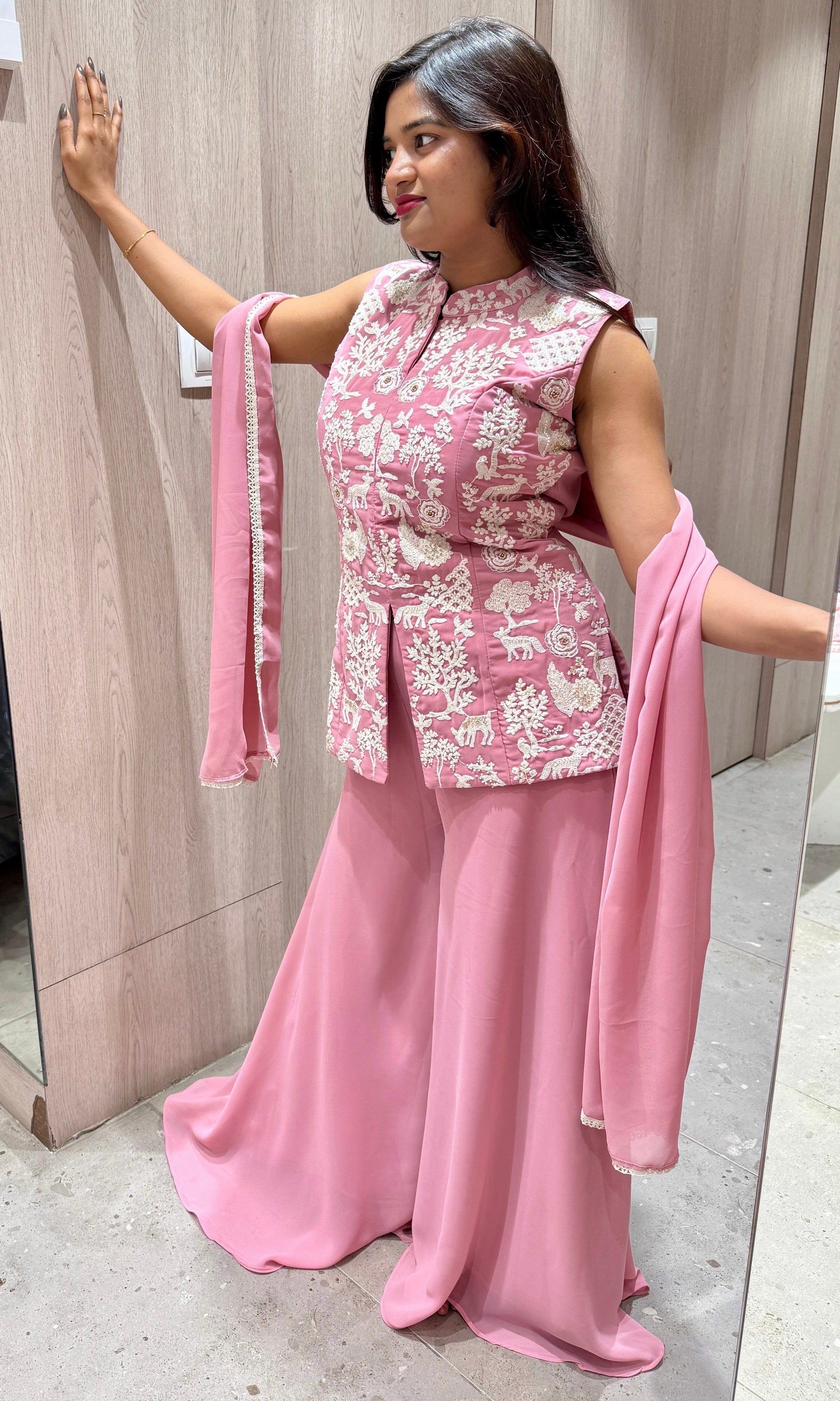 Onion pink palazzo set