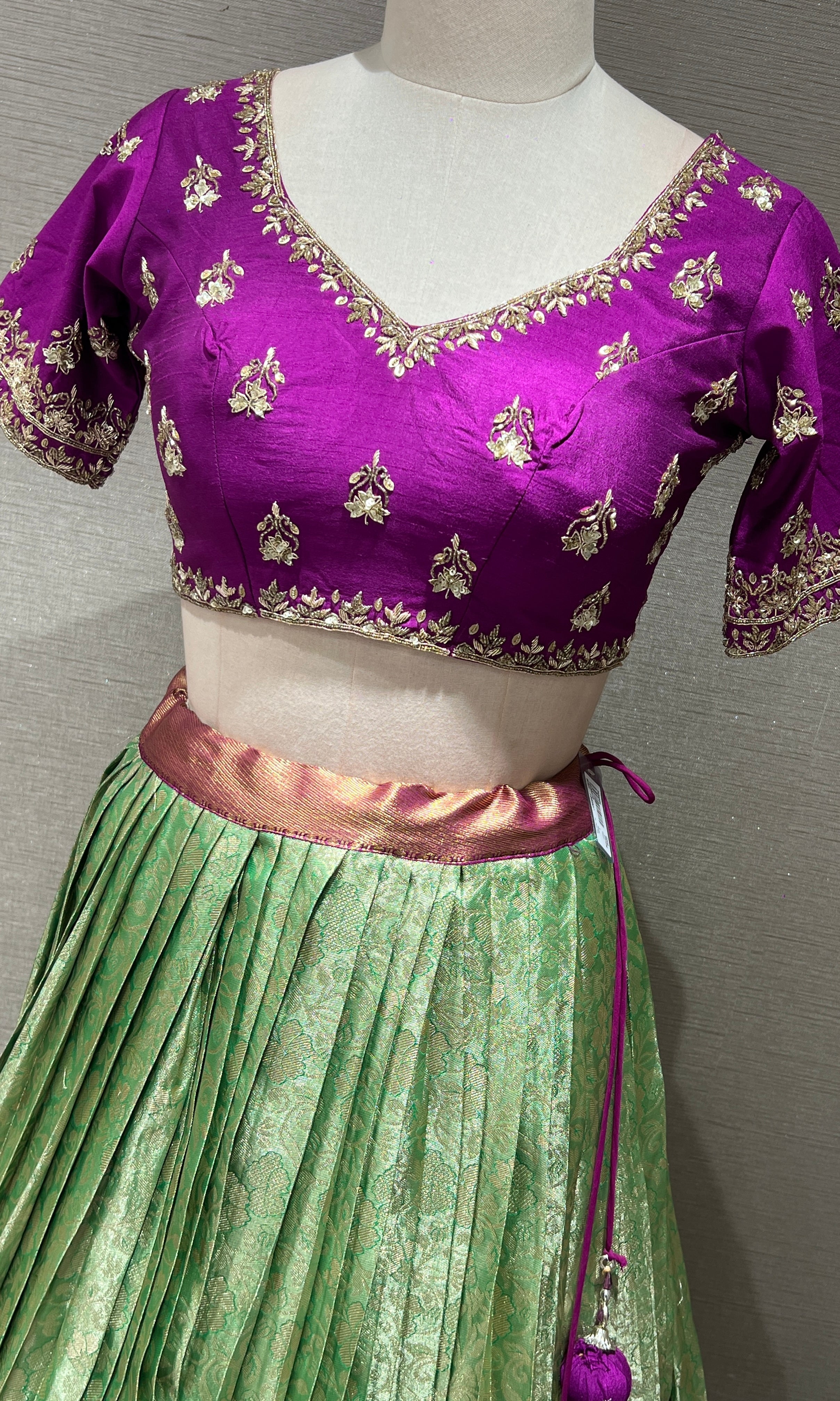 Violet Pattu Lehenga