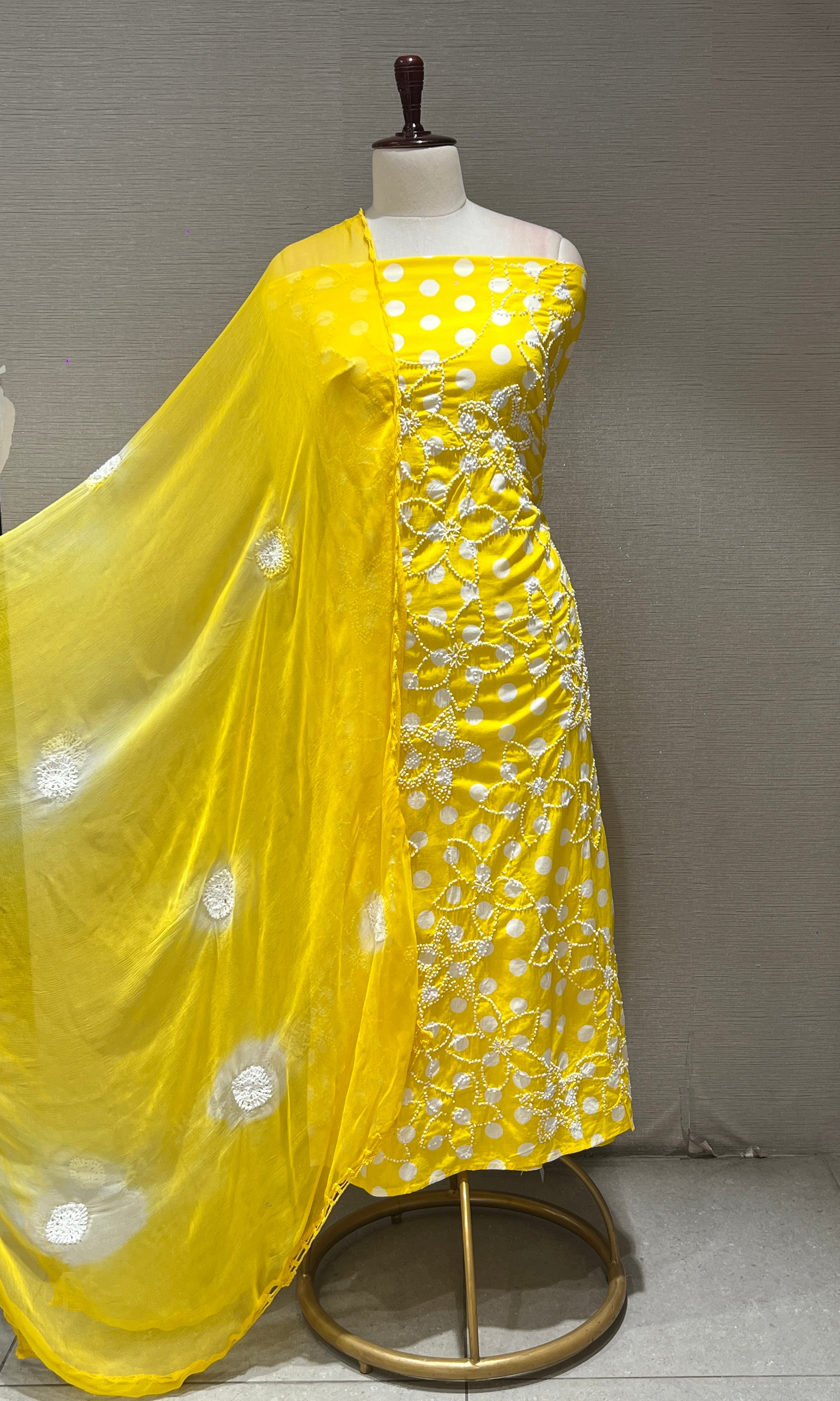 YELLOW dress material