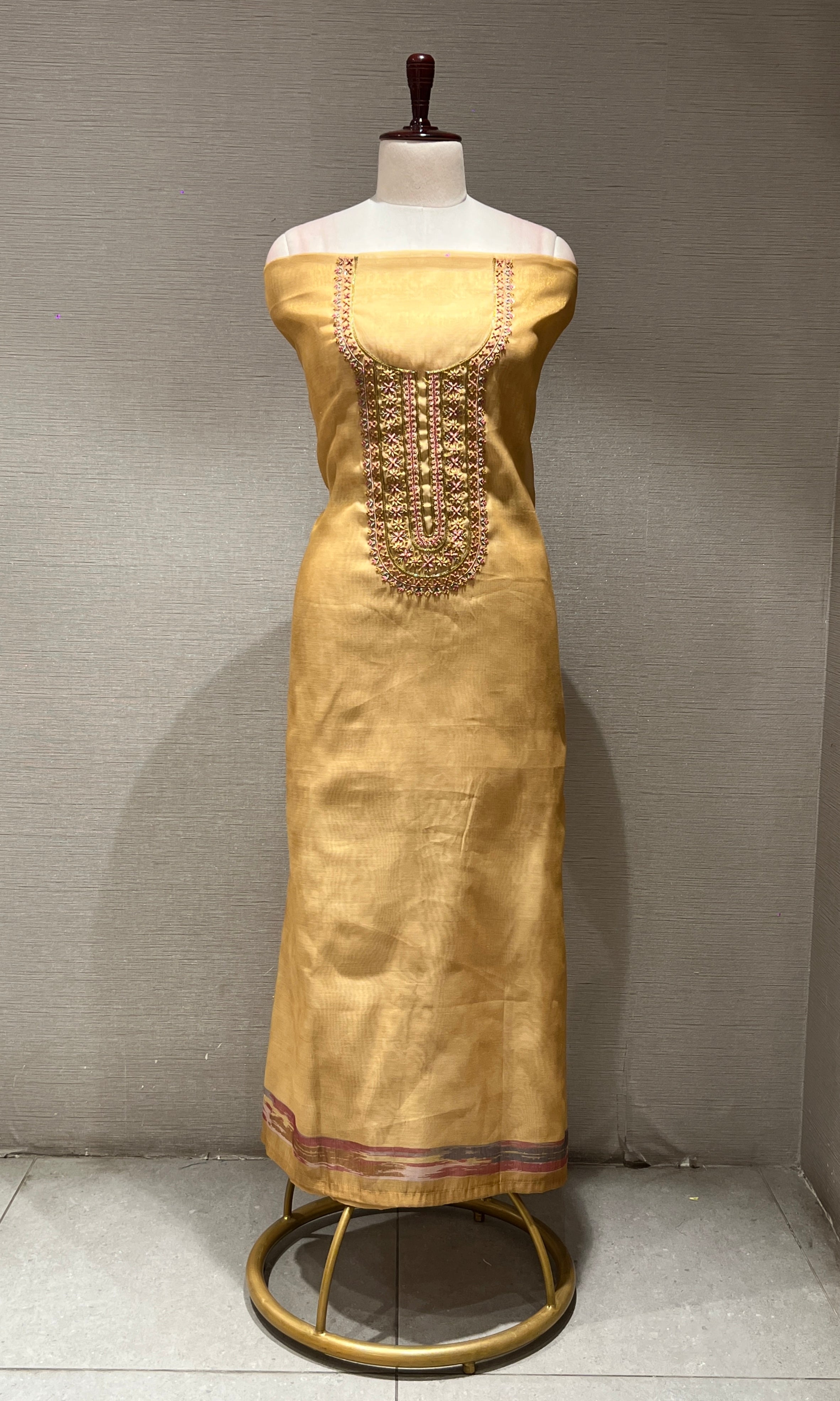 Mustard dress material