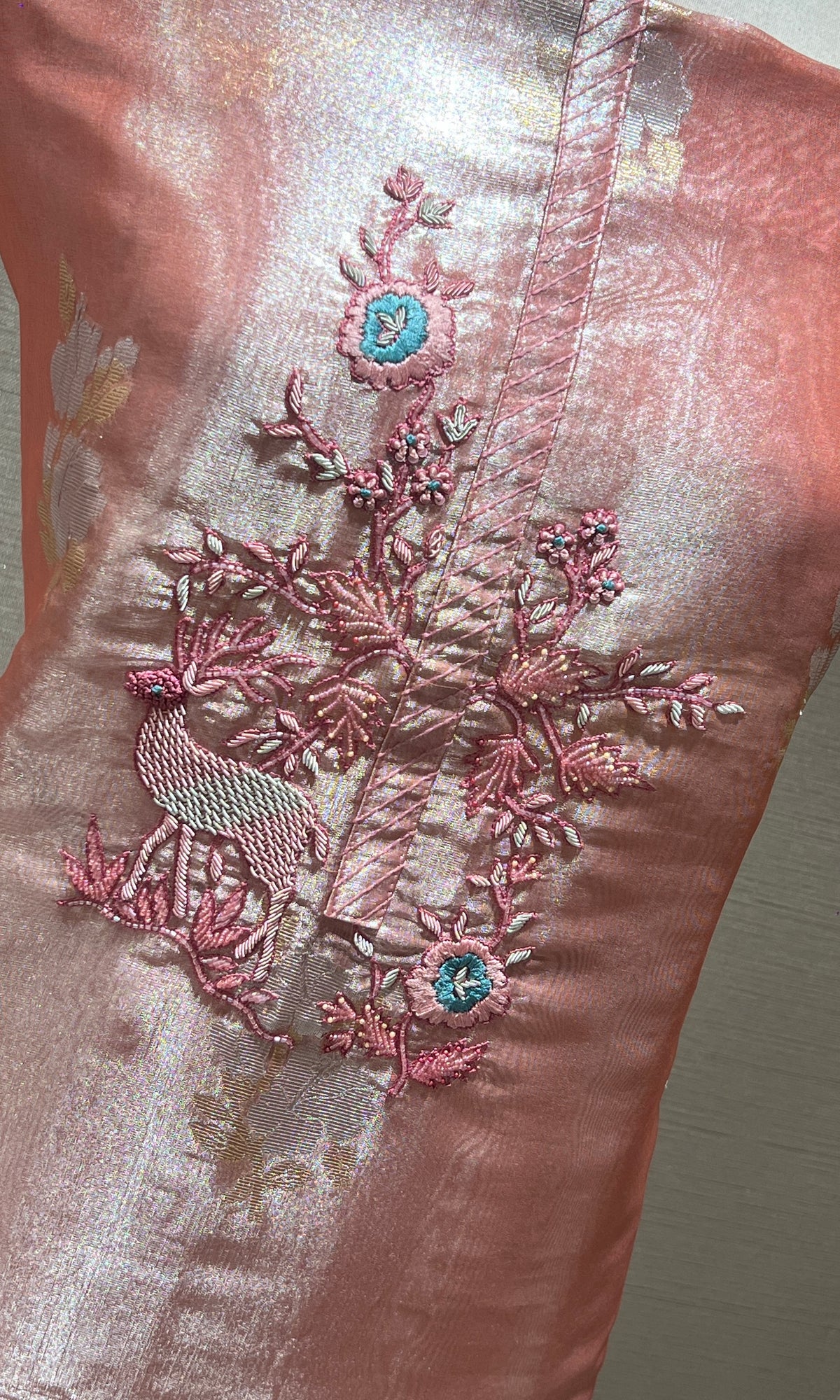 Pink dress material