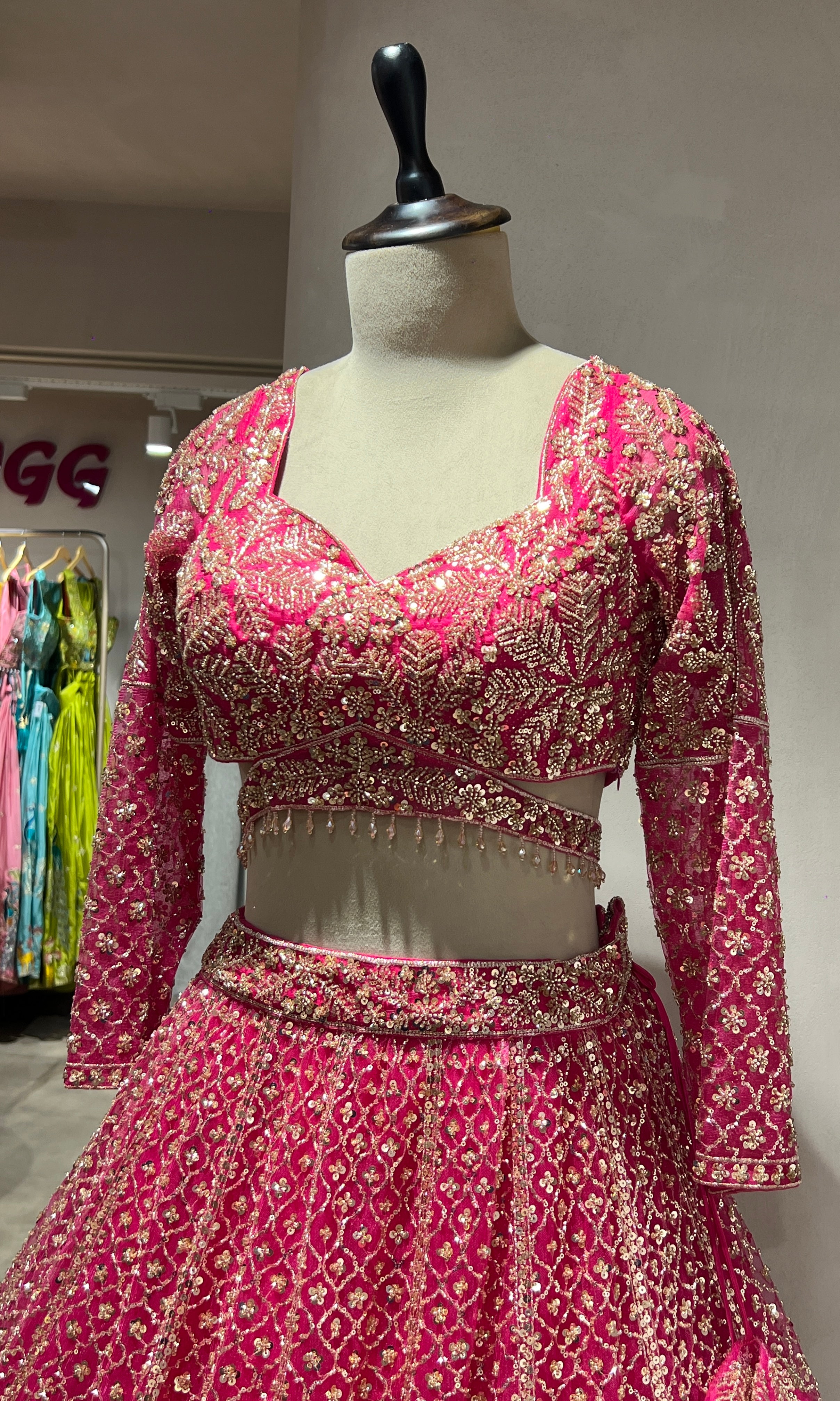 Rani FLORAL INTRICATE EMBROIDERY LEHENGA