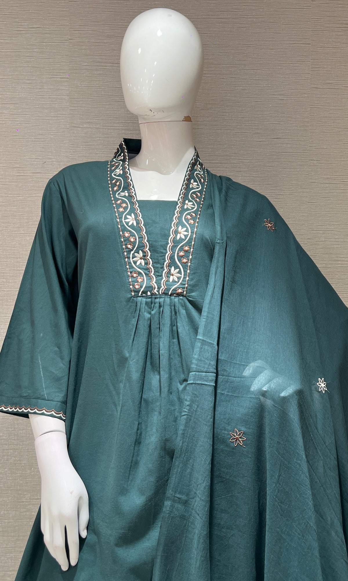 Green A LINE kurta set
