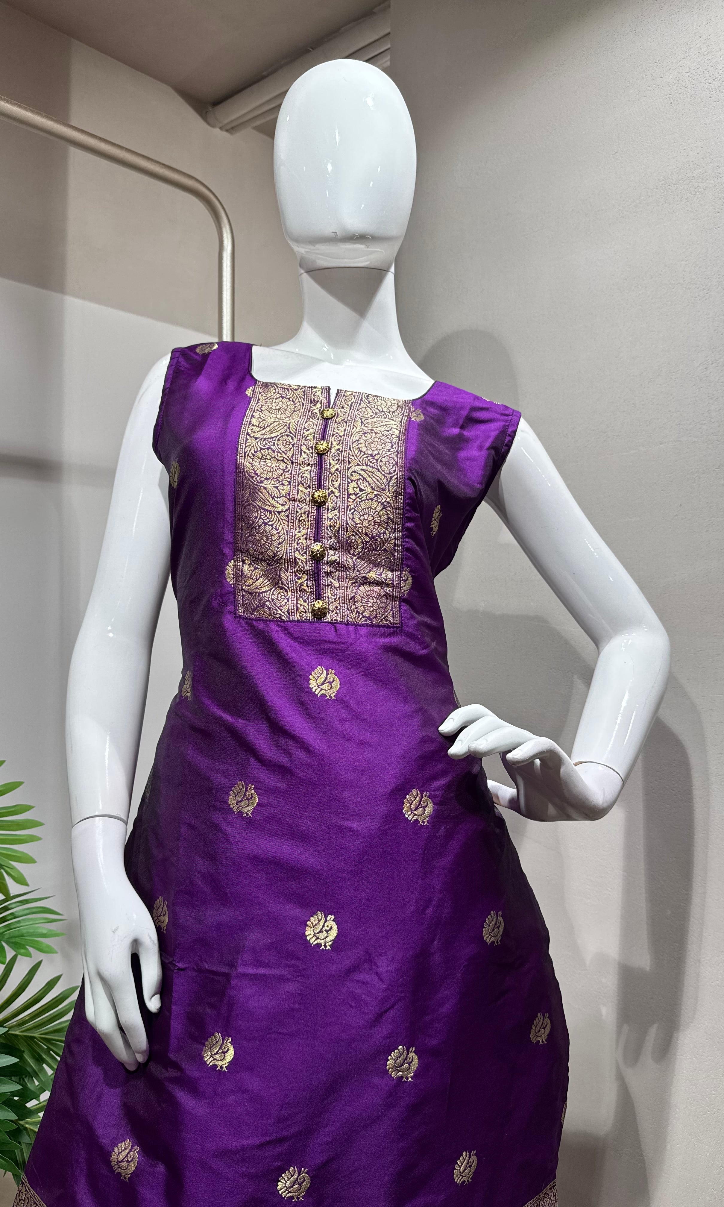 Royal PURPLE Banarasi Kurta Set