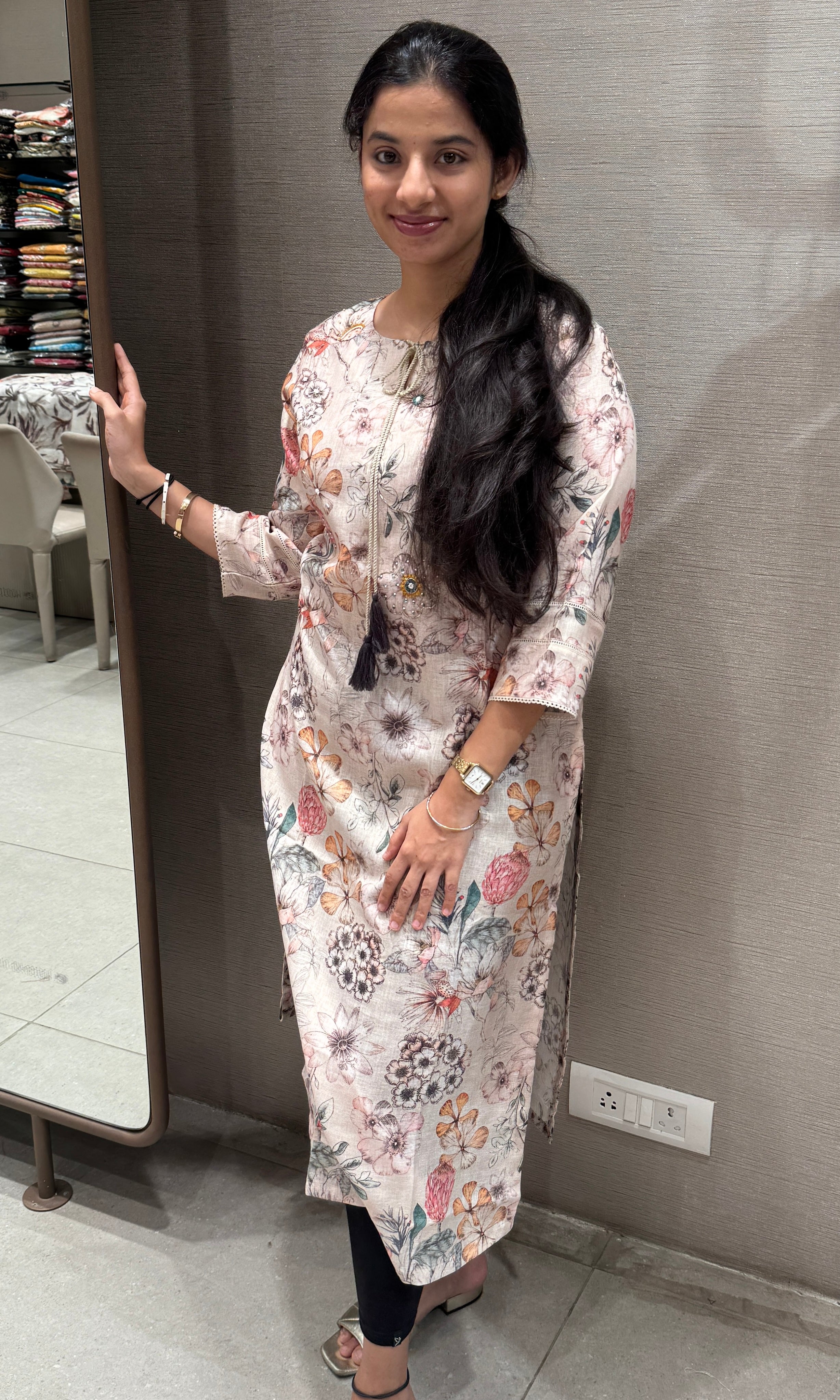 Light peach Kurti top 2222
