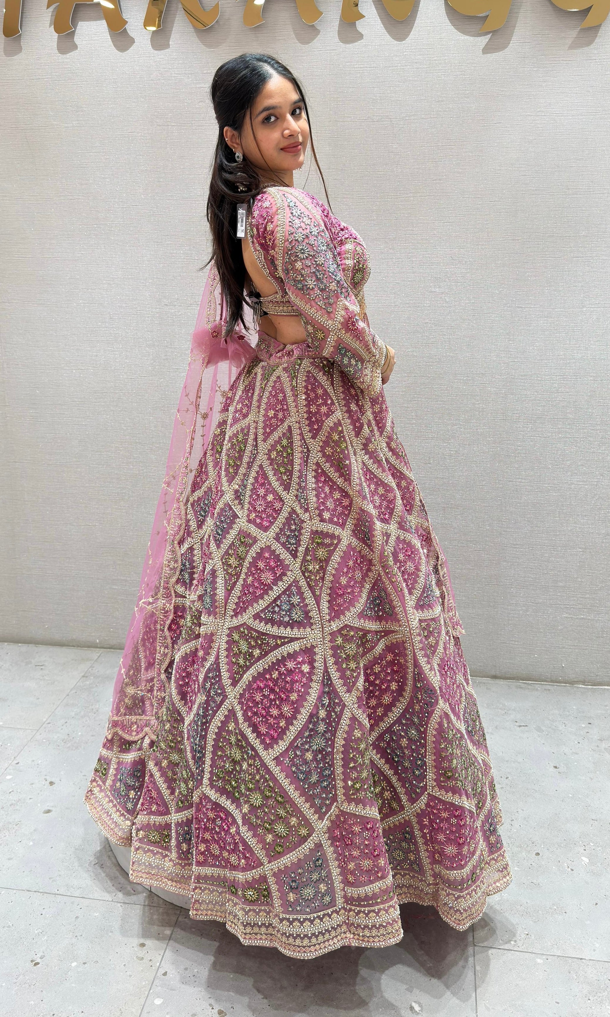 Light purple MULTI EMBROIDERED Lehenga