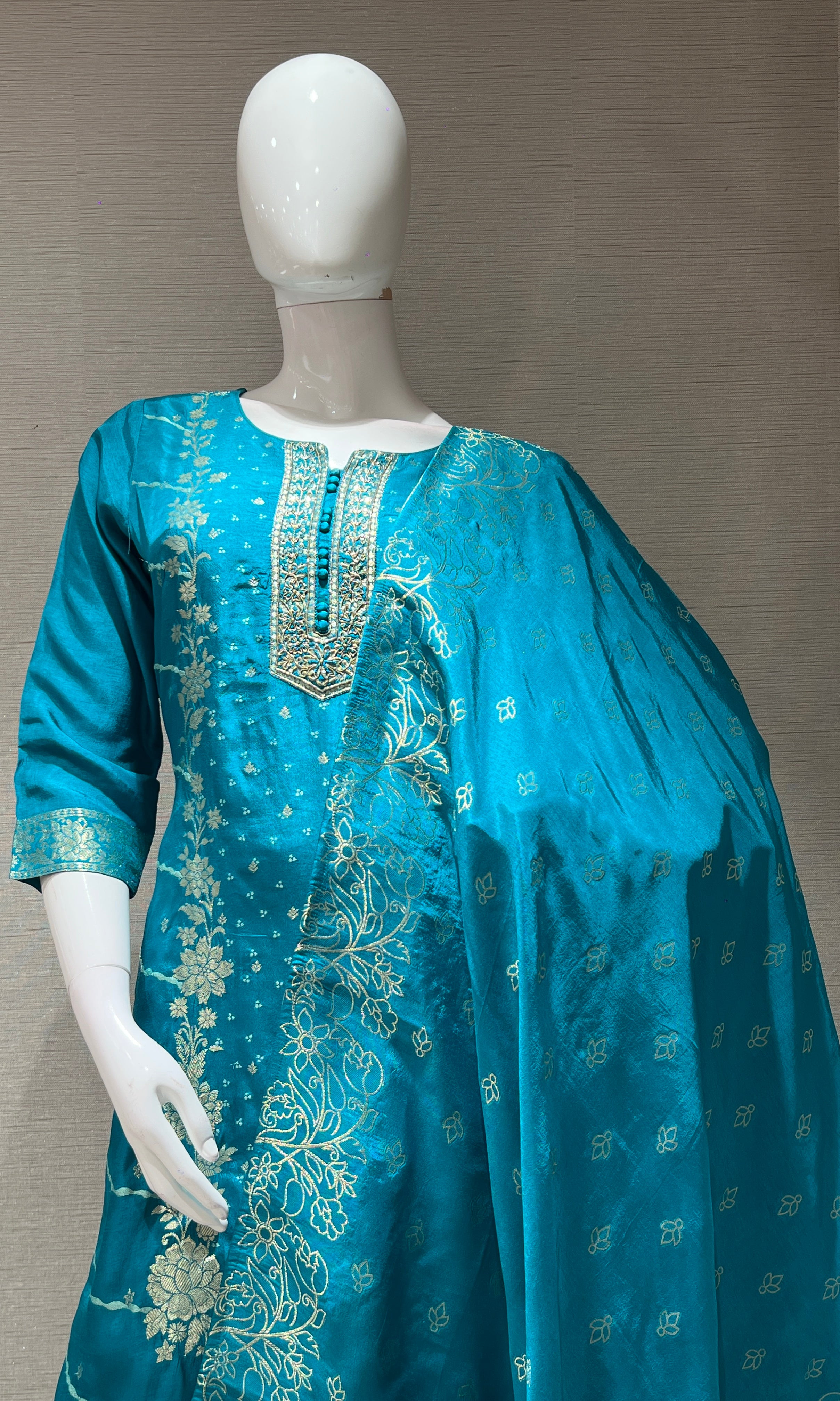 RAMA FLORAL PRINT EMBROIDERED KURTA SET