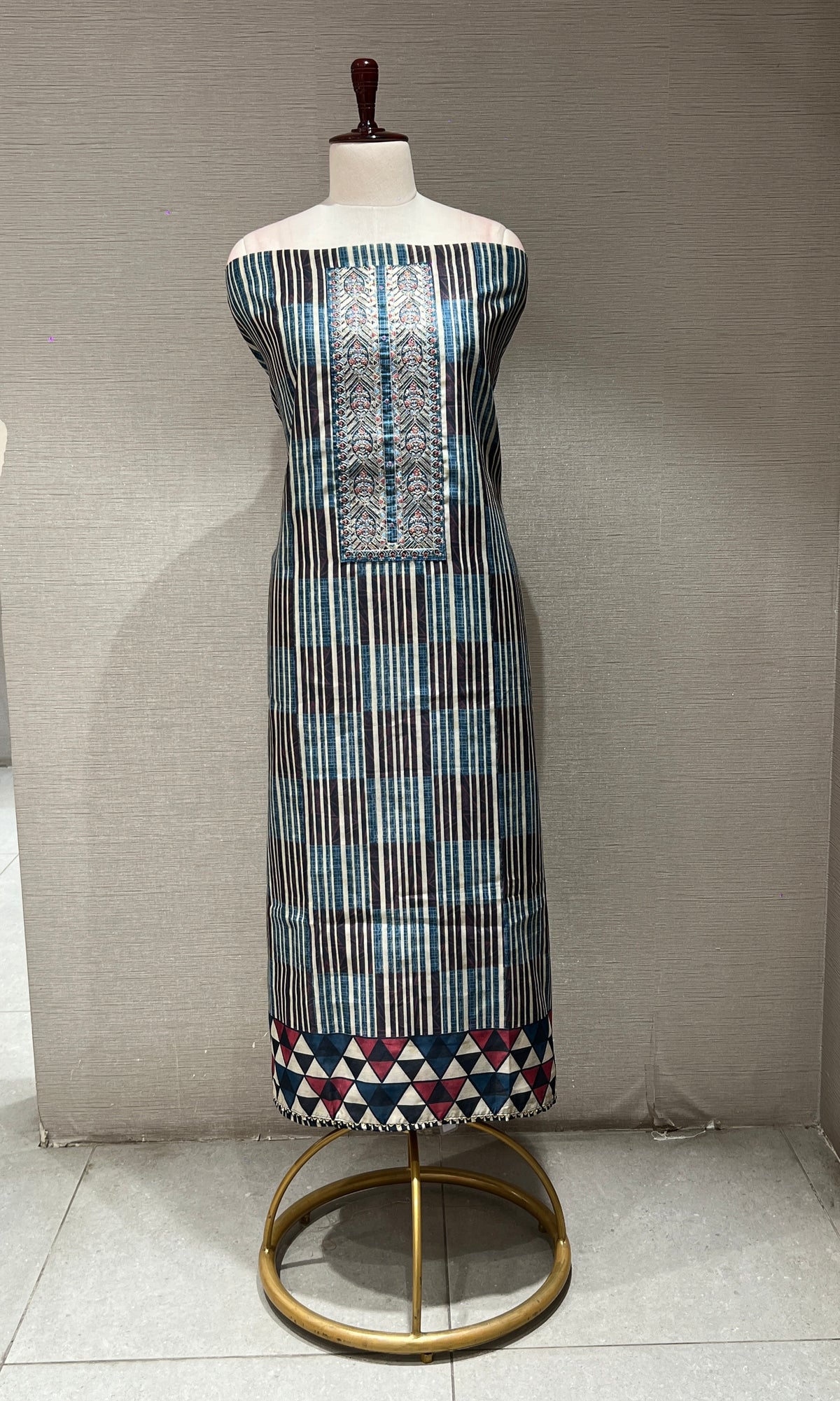 Blue dress material
