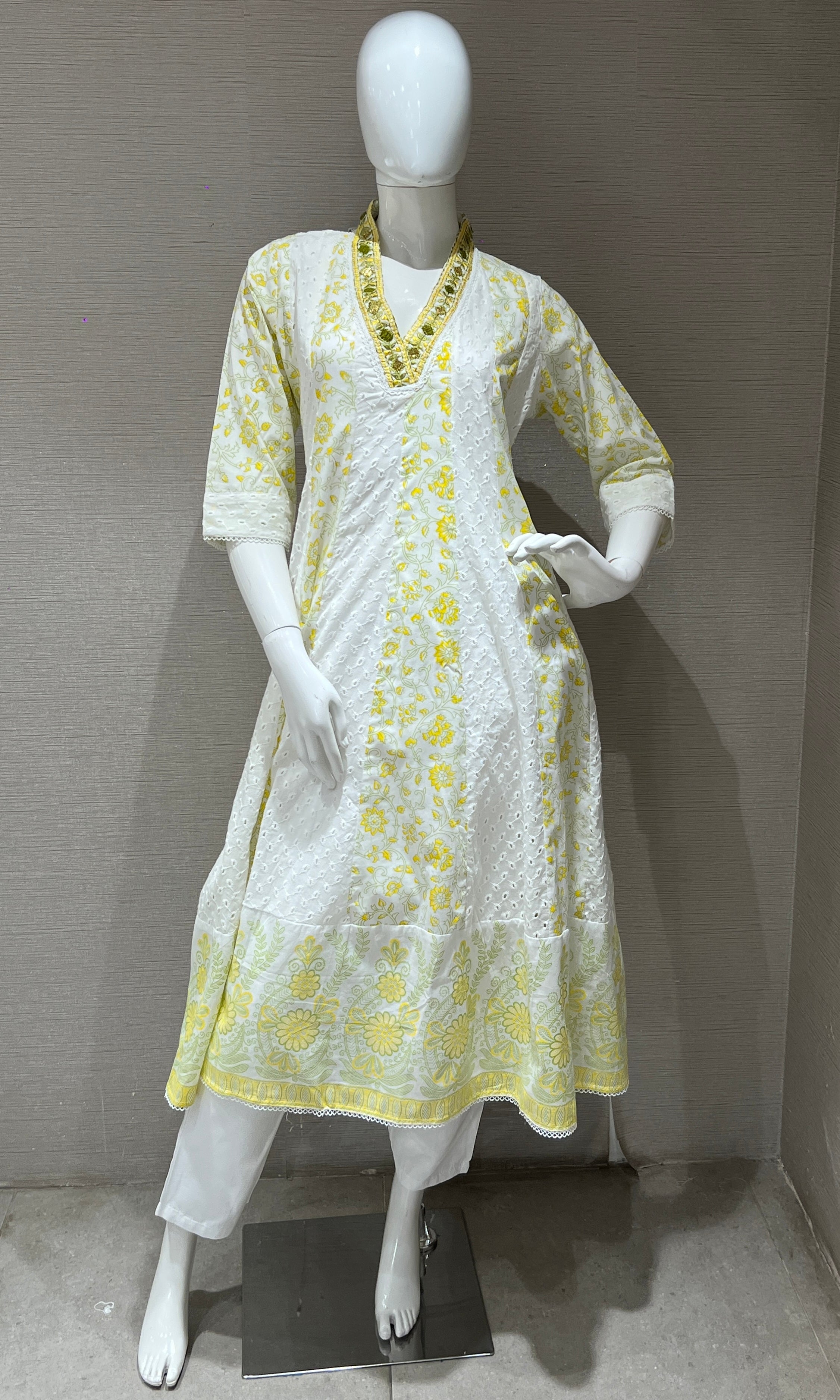 Yellow Anarkali