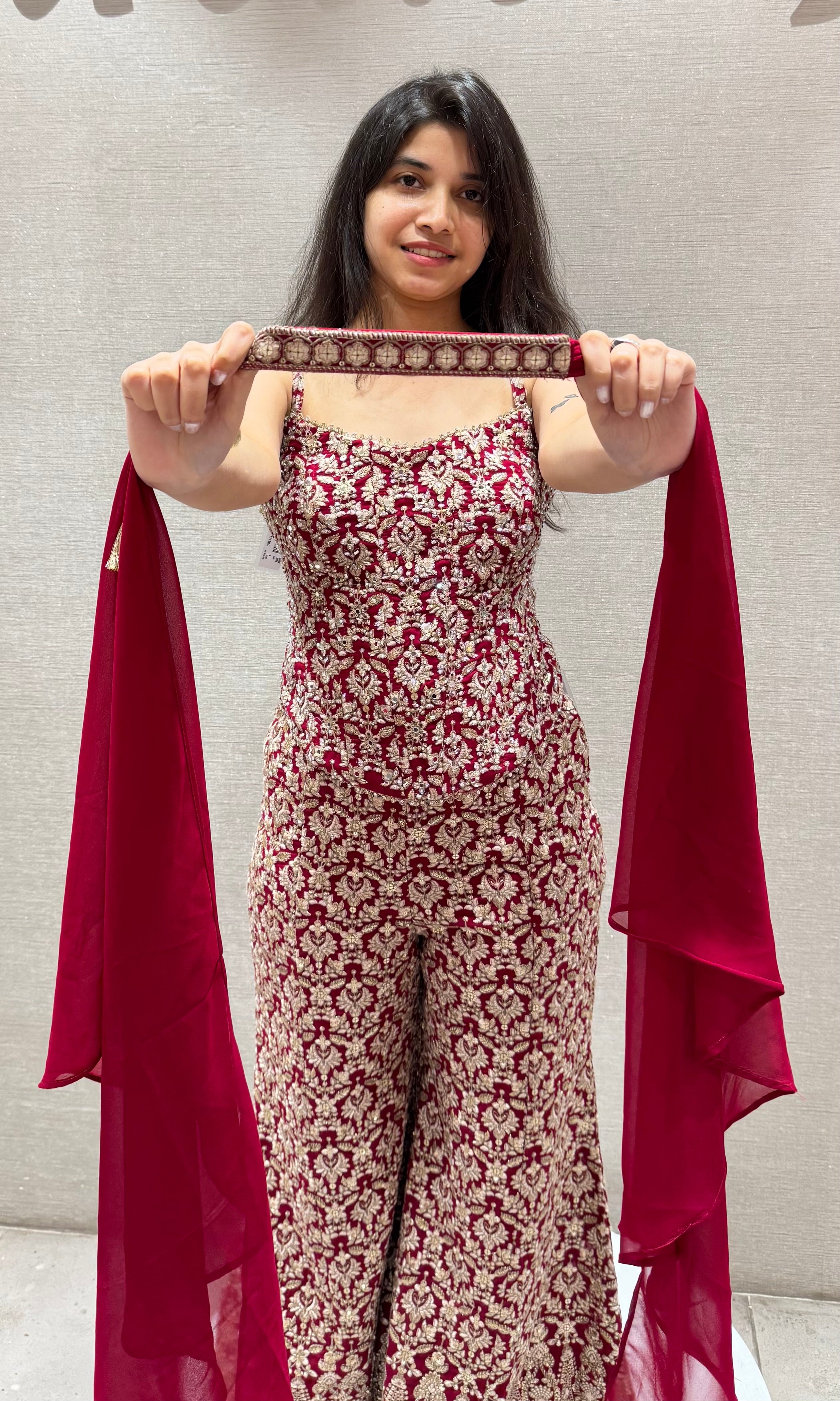 Rani pink EMBELLISHED palazzo SET