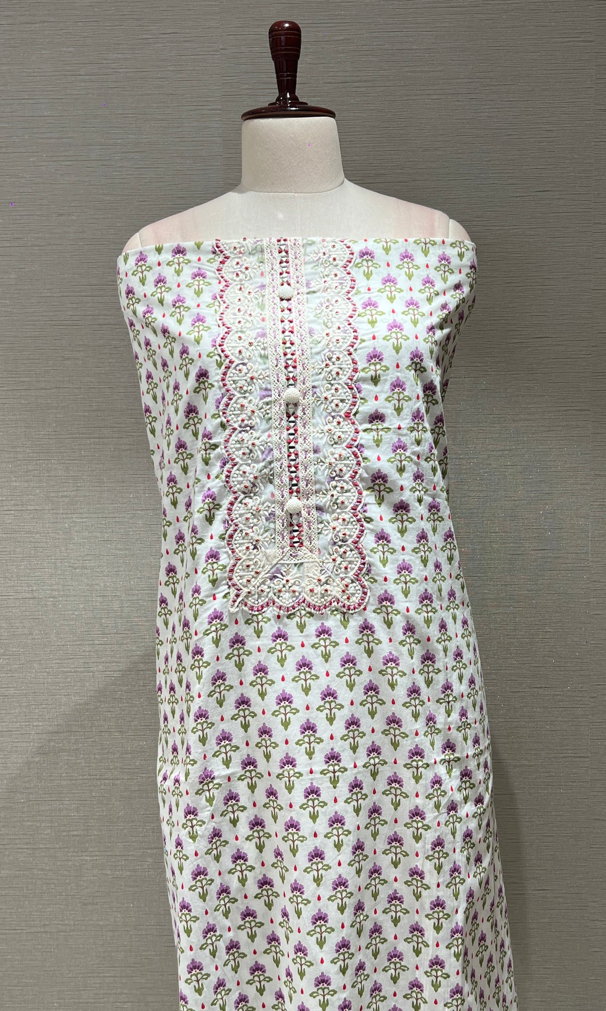 White dress material