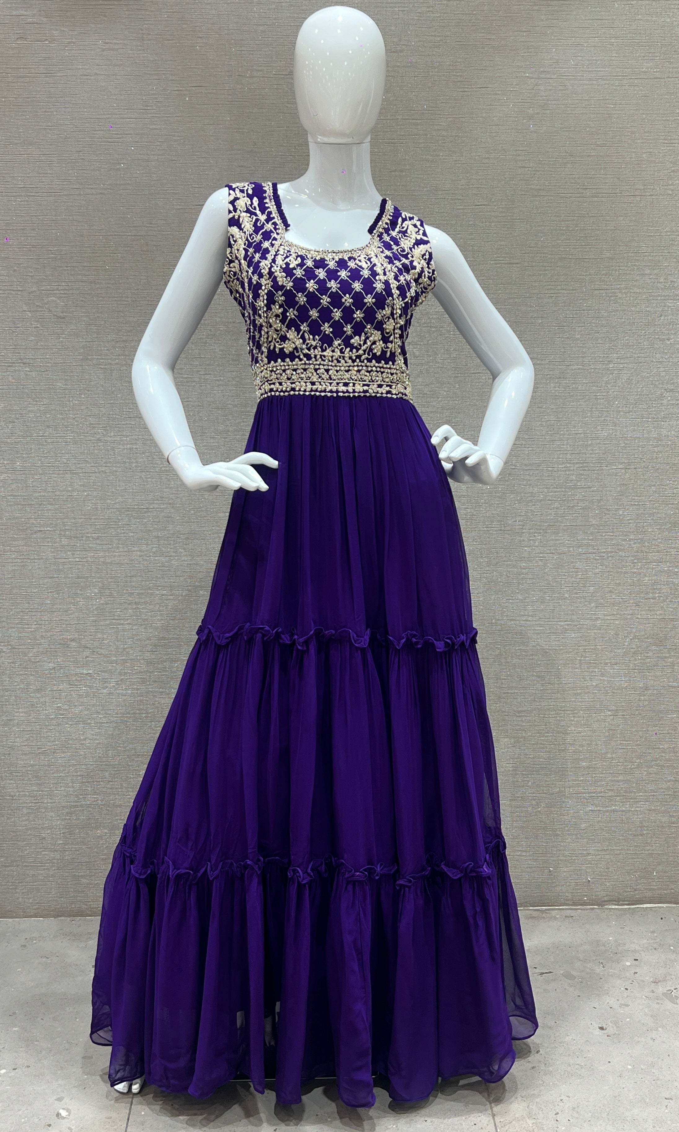 Purple long dress