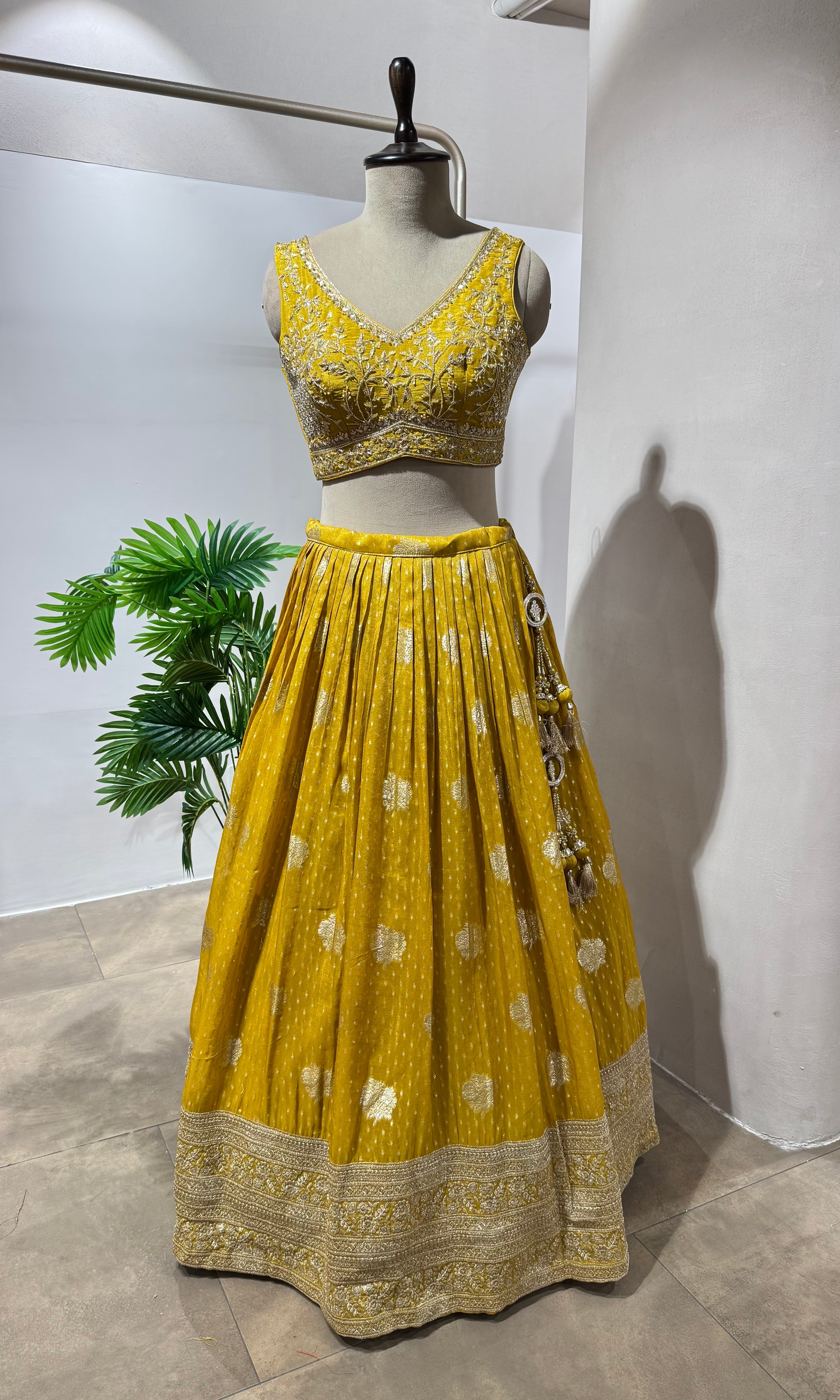 Yellow and Gold Lehenga SET