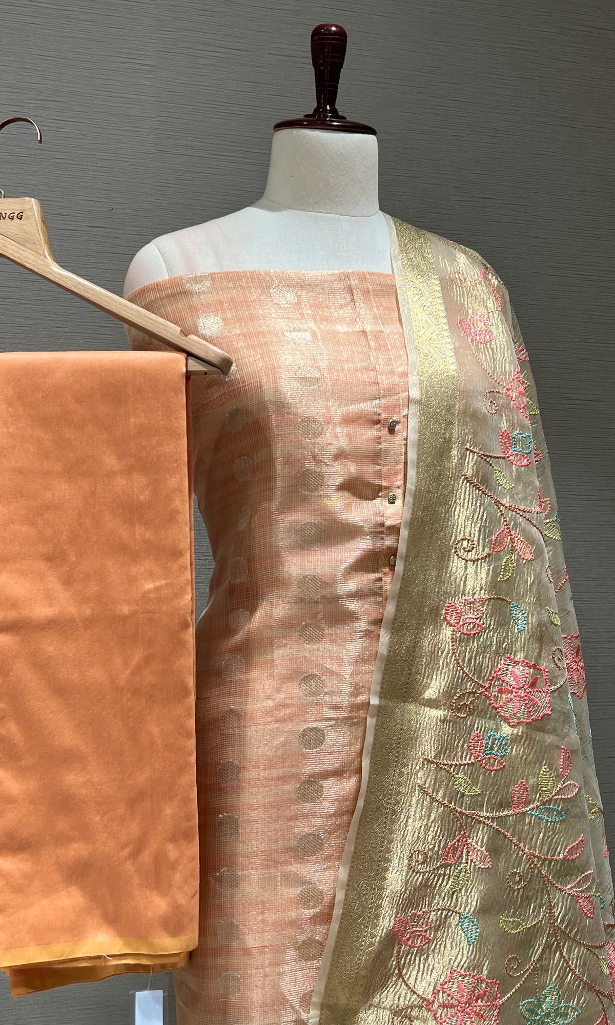 Rust dress material