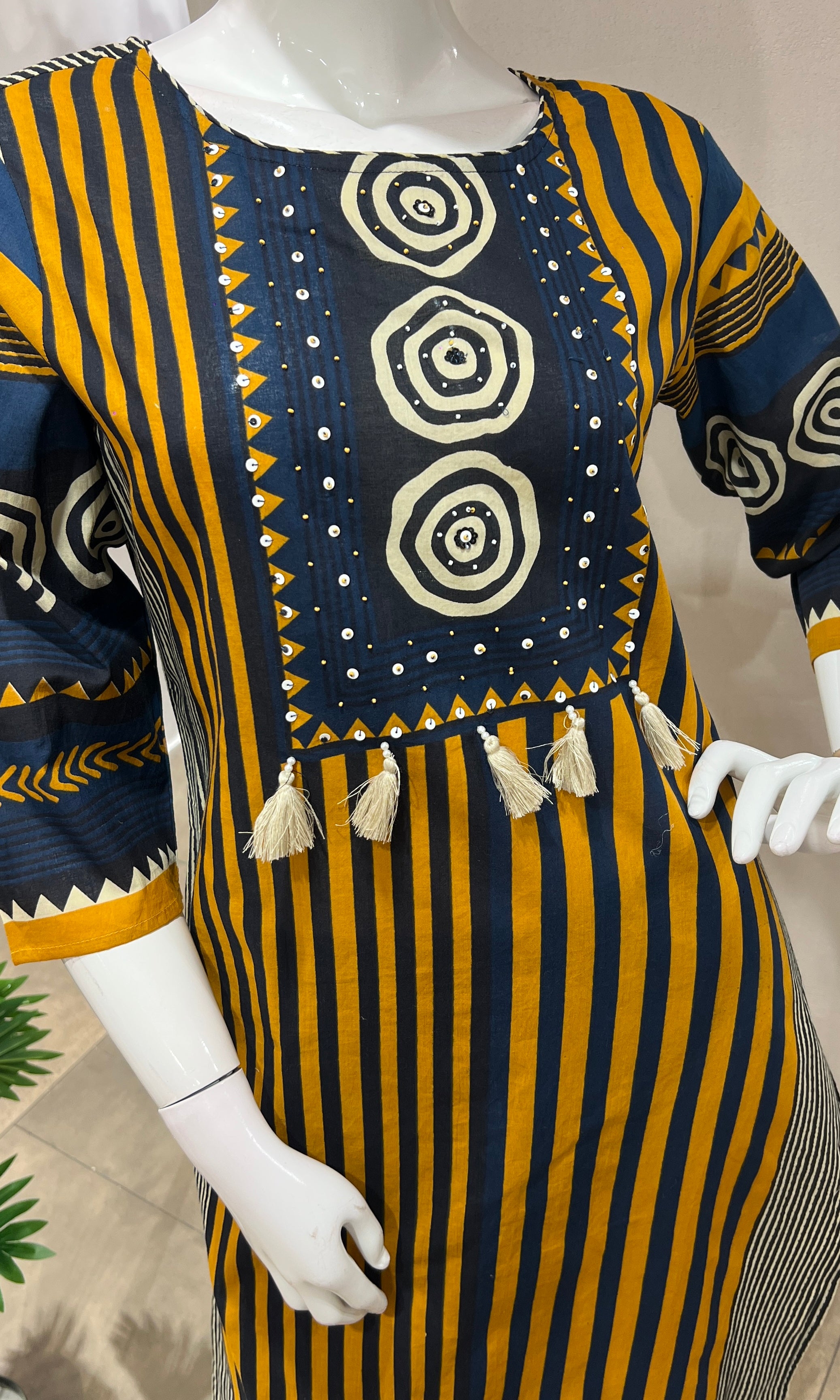 Yellow EMBROIDERED kurta set