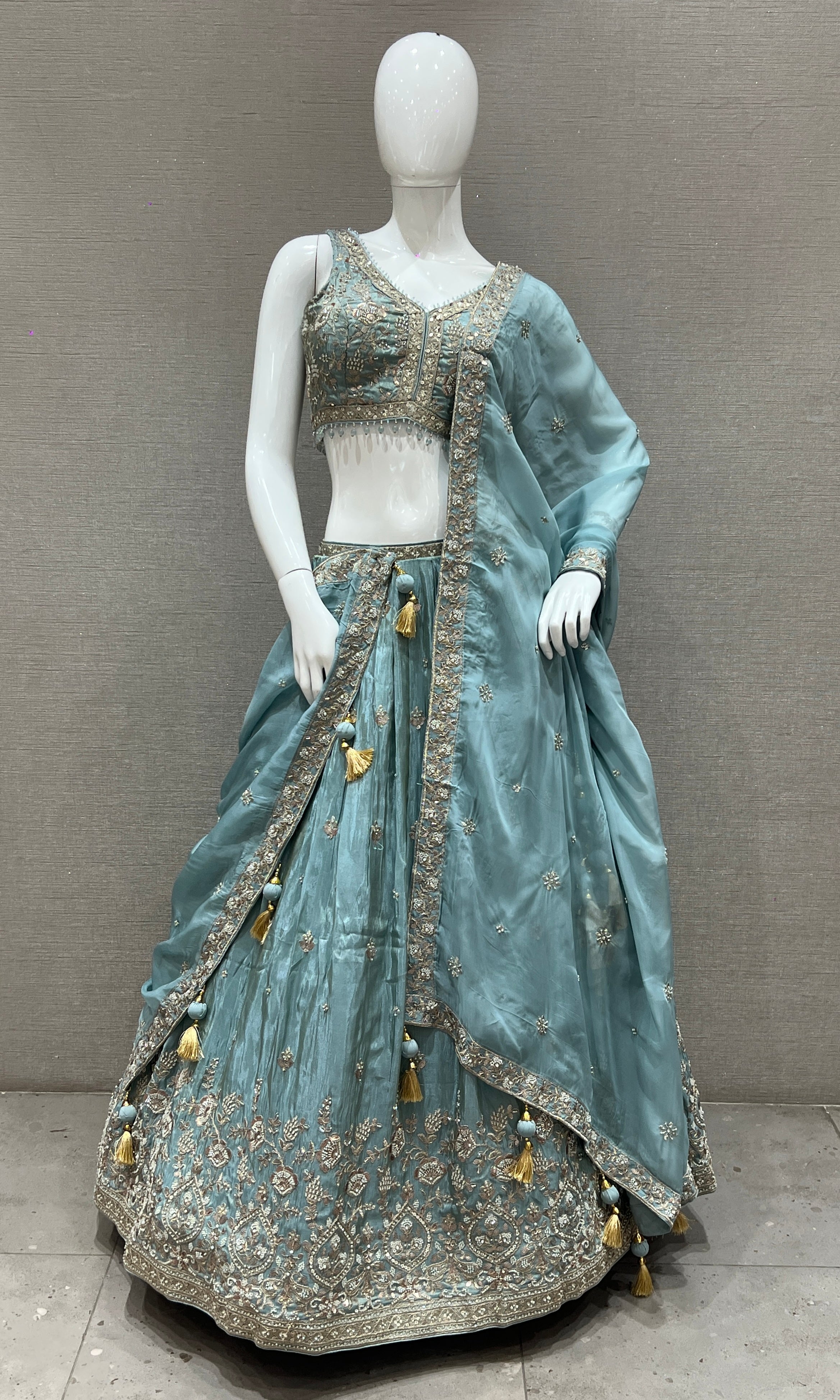 Sea blue Lehenga