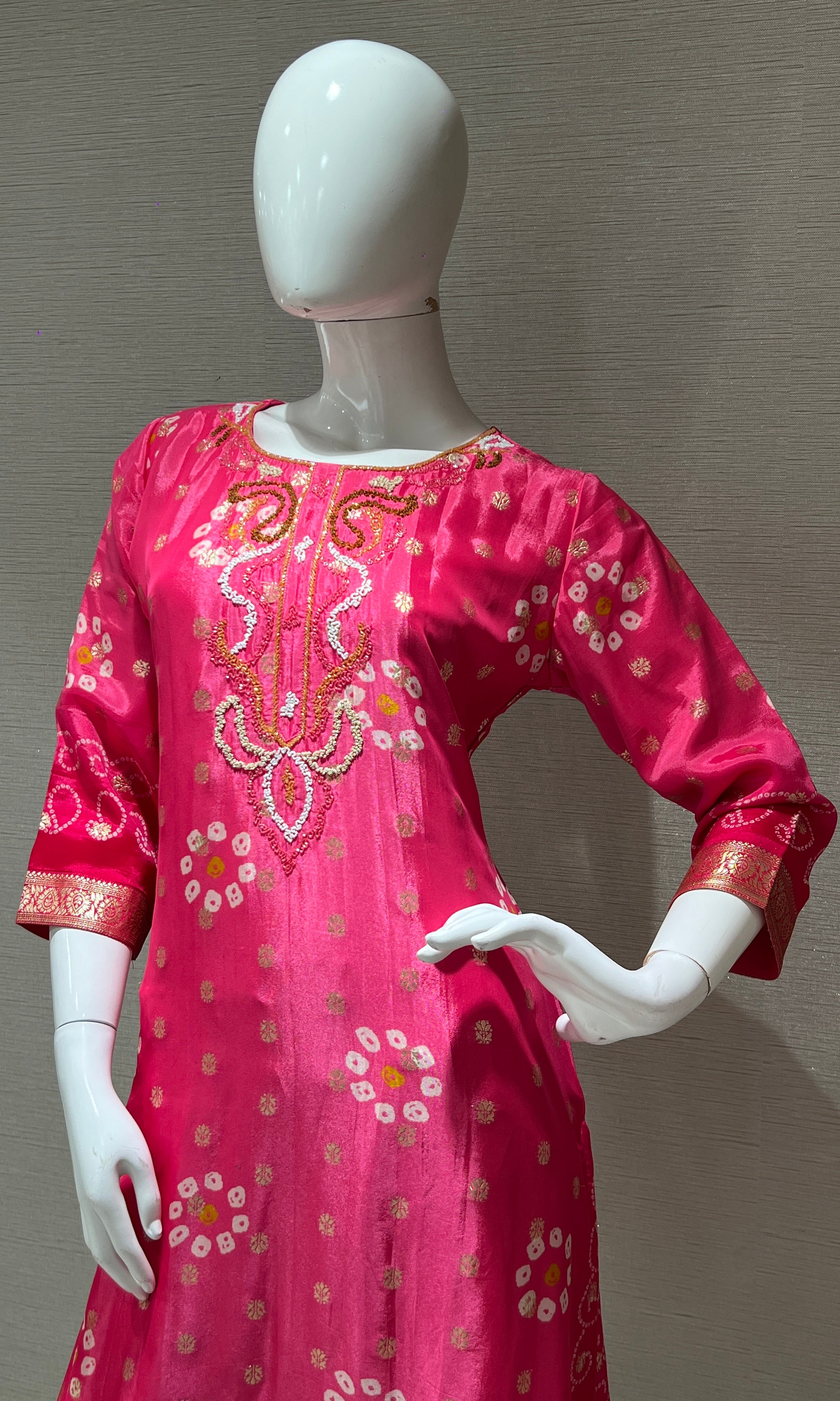 Pink Printed Kurti top