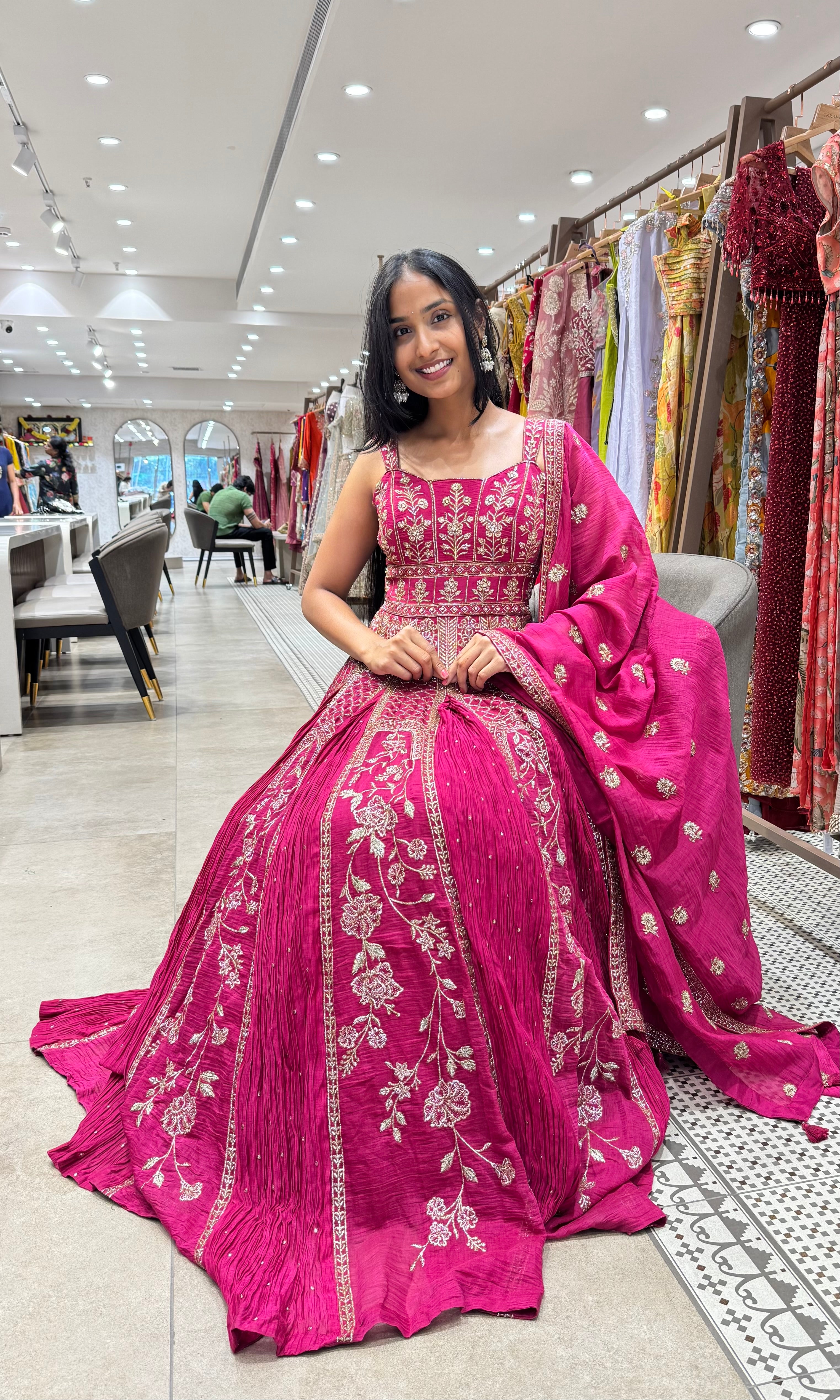 RANI EMBROIDERED ANARKALI SET